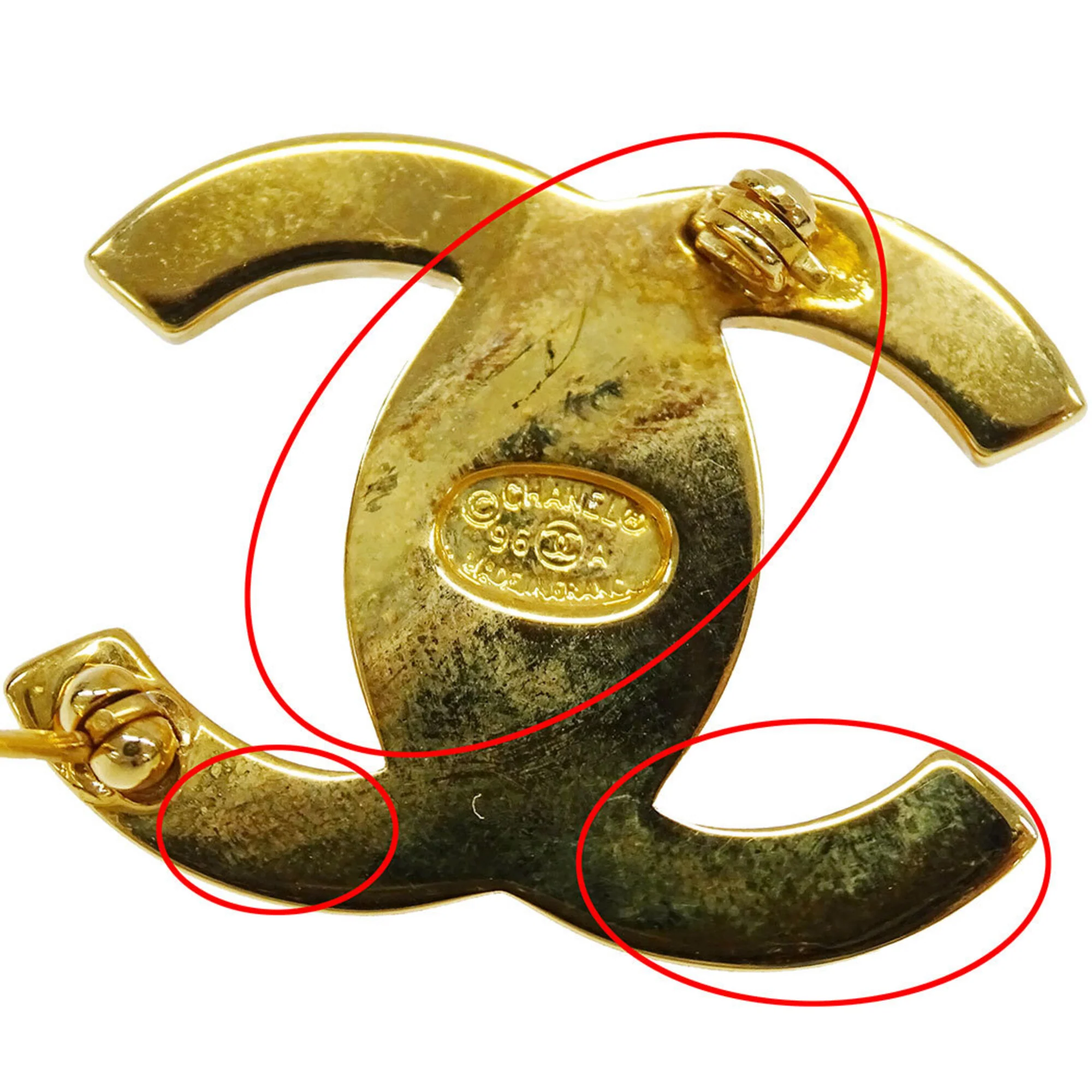 Vintage Turnlock Brooch Metal - Image 8