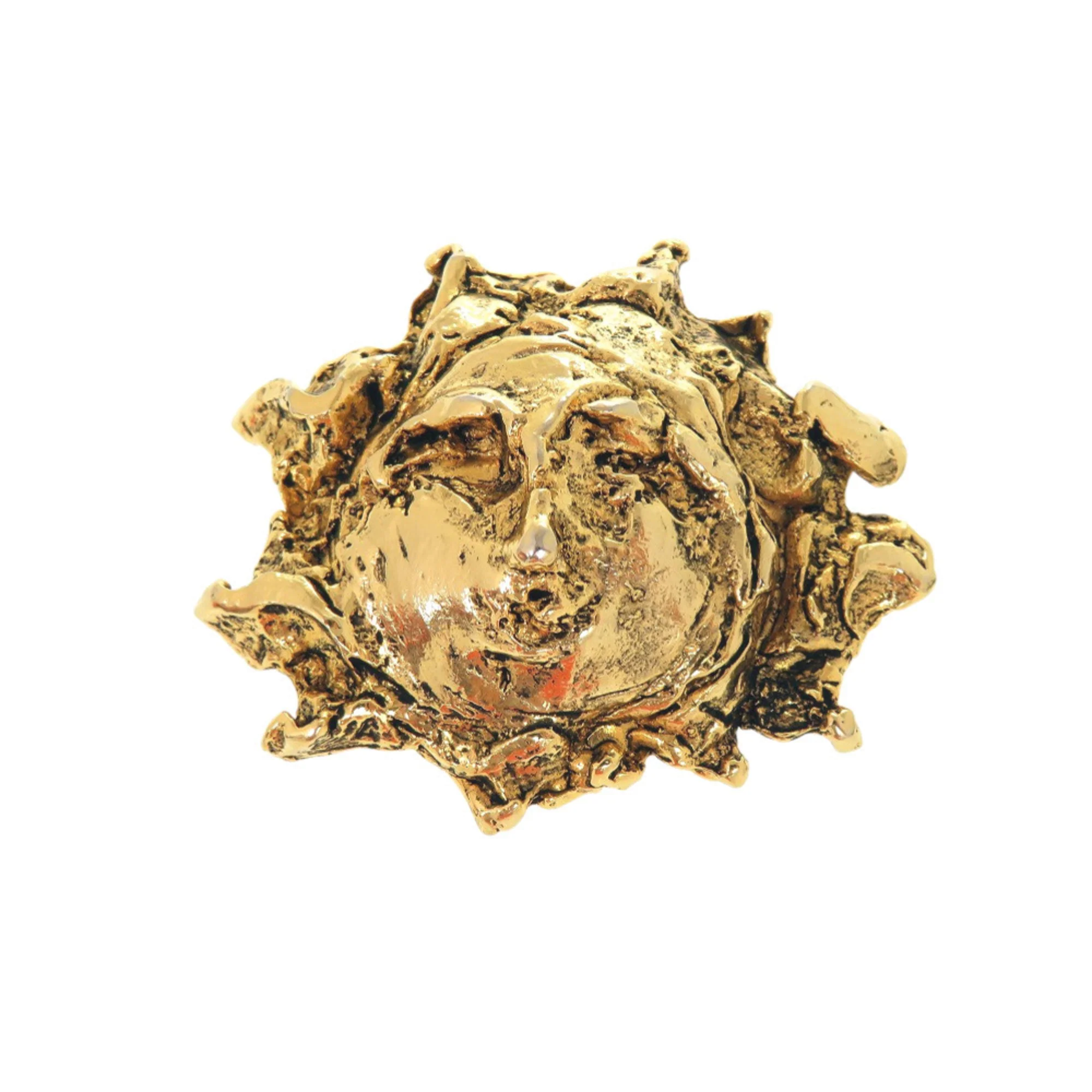 Vintage Brooch Metal Gold