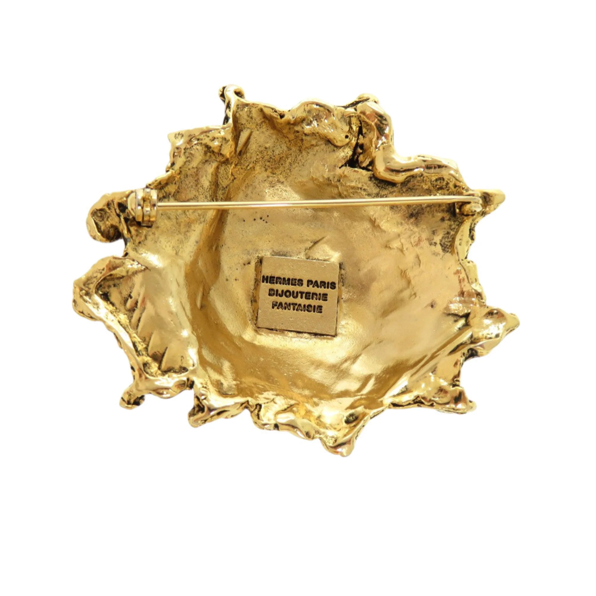 Vintage Brooch Metal Gold - Image 3