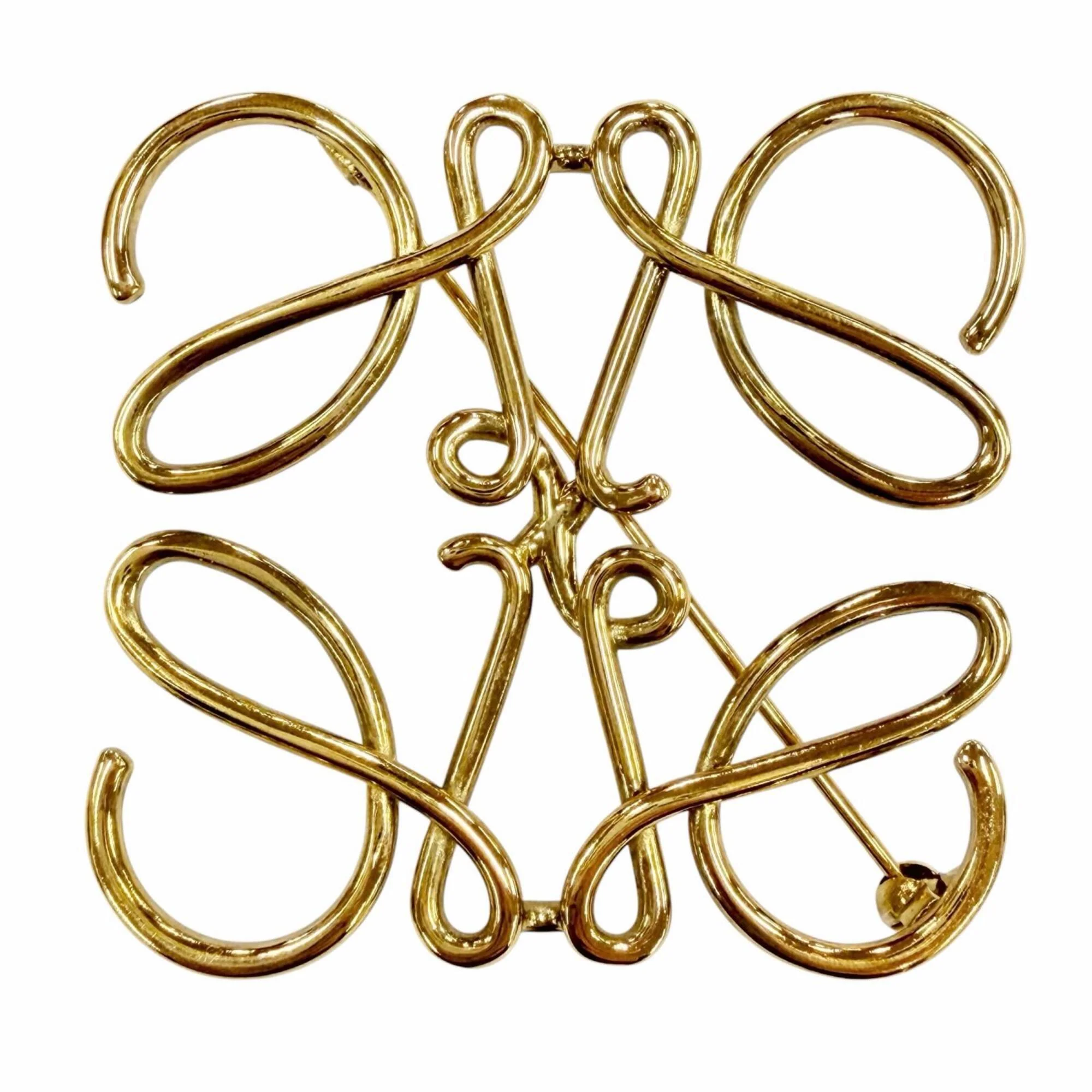 Anagram Brooch Gold