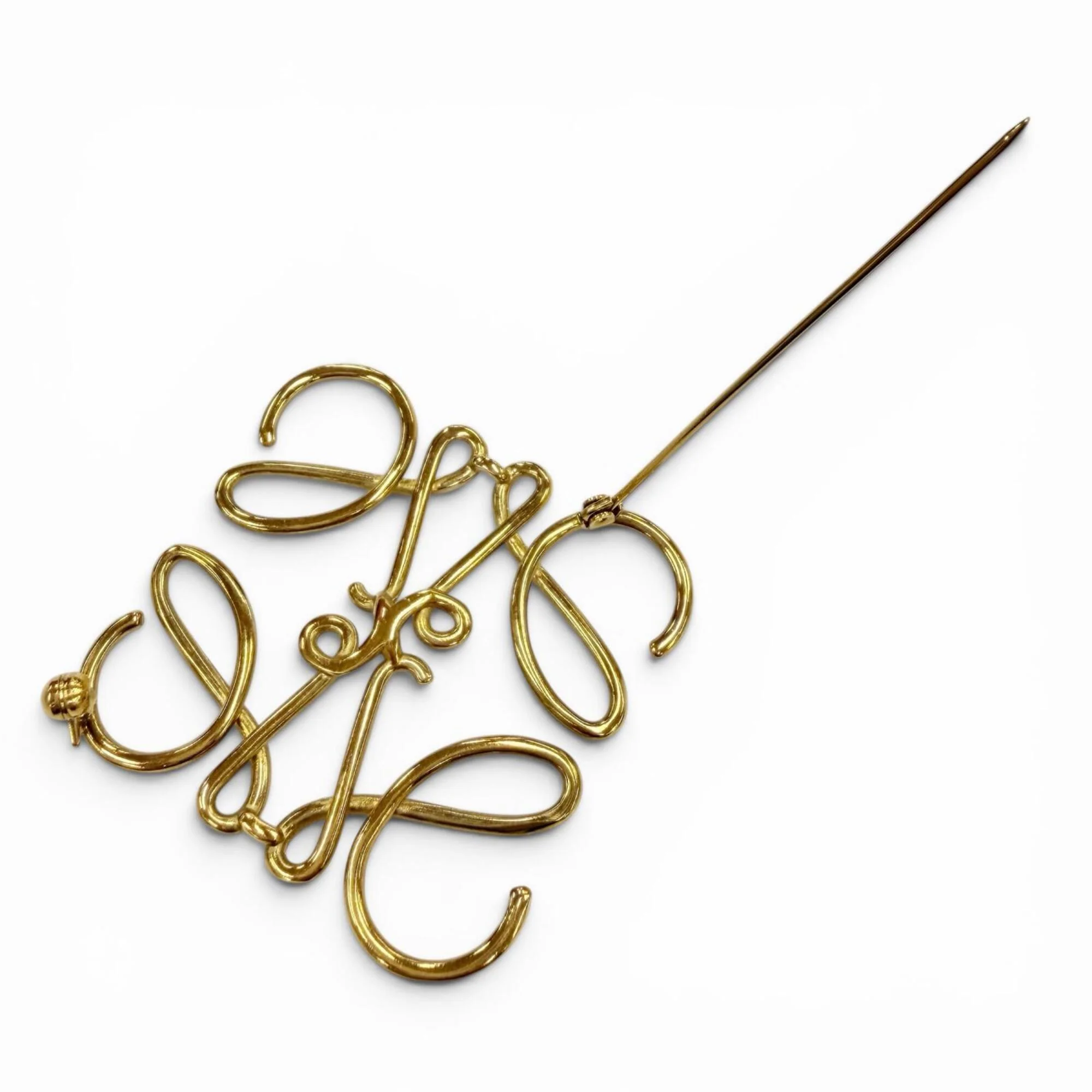 Anagram Brooch Gold - Image 4