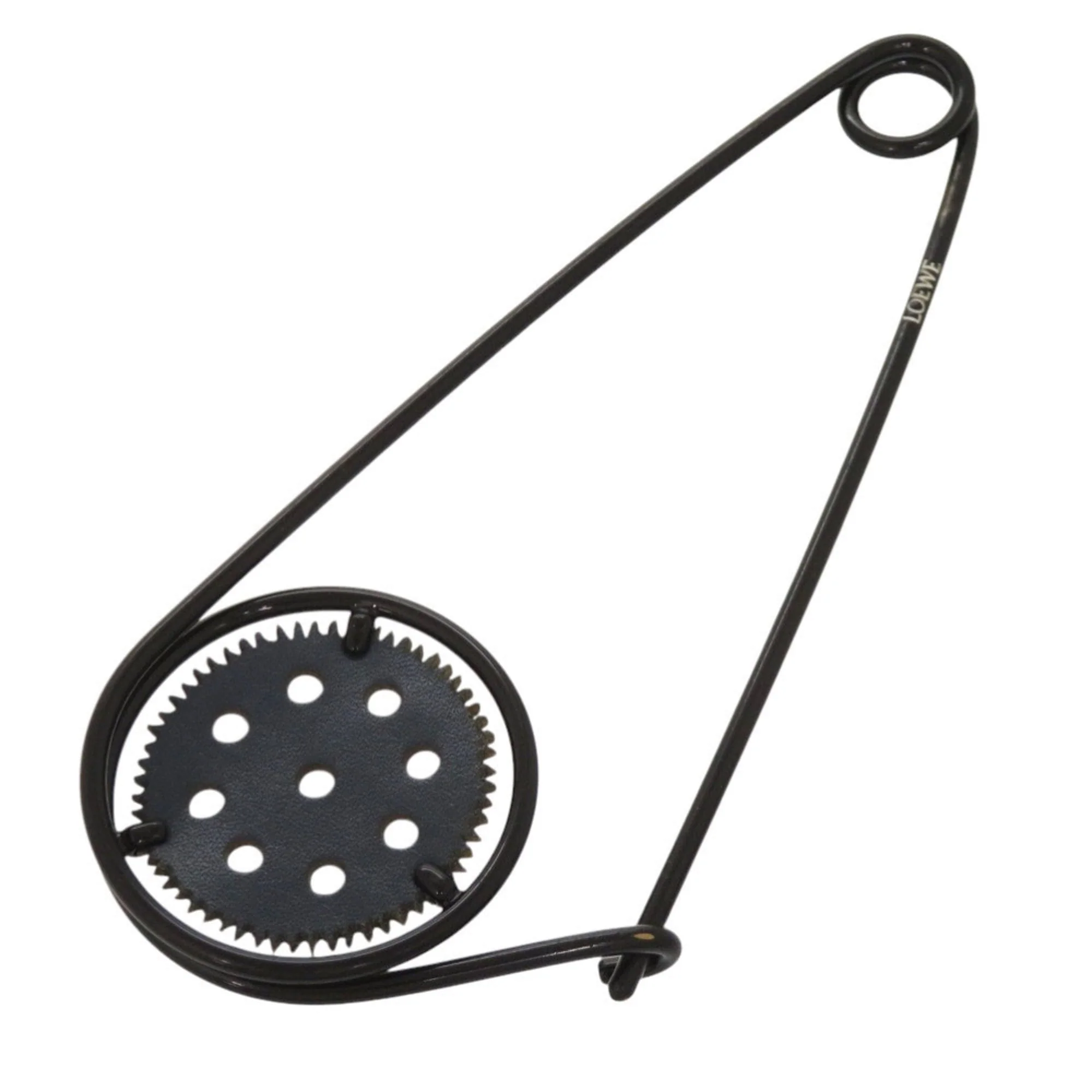 Brooch Leather and Metal