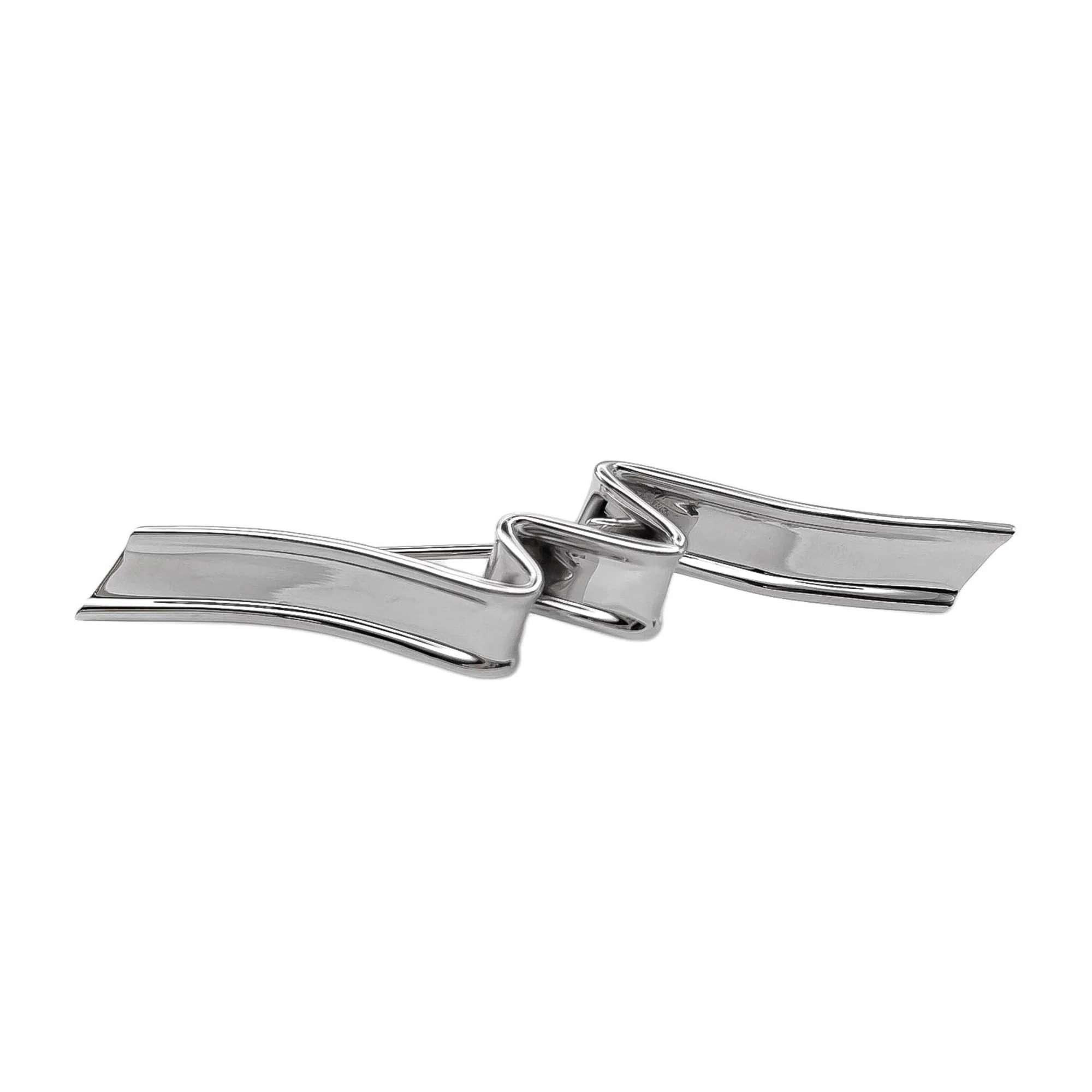Ribbon Brooch Sterling Silver