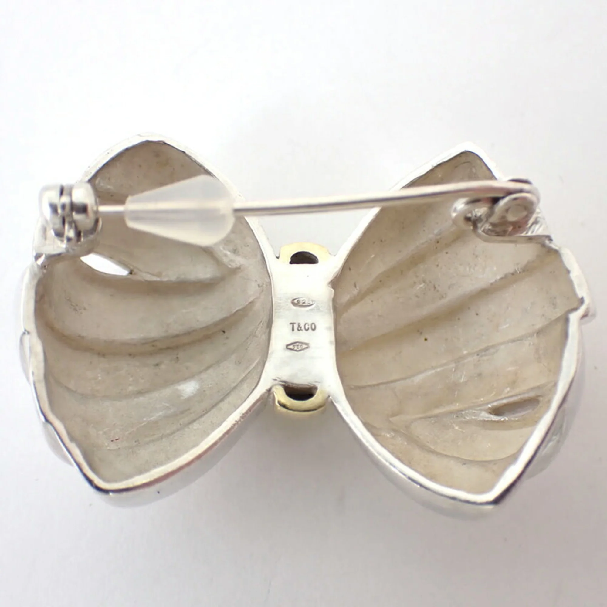 Ribbon Brooch Sterling Silver and 18K Yellow Gold - Image 7