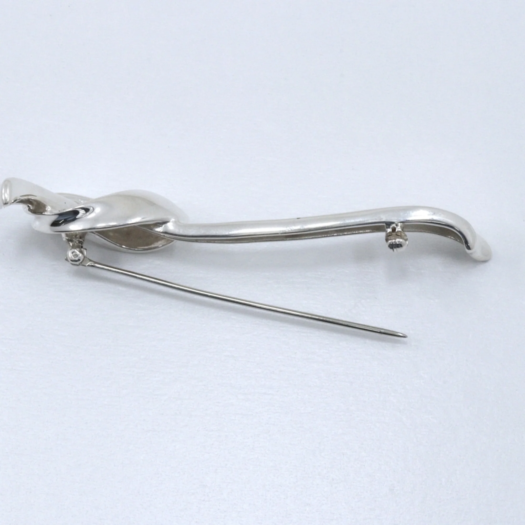 Ribbon Motif Brooch Sterling Silver - Image 3