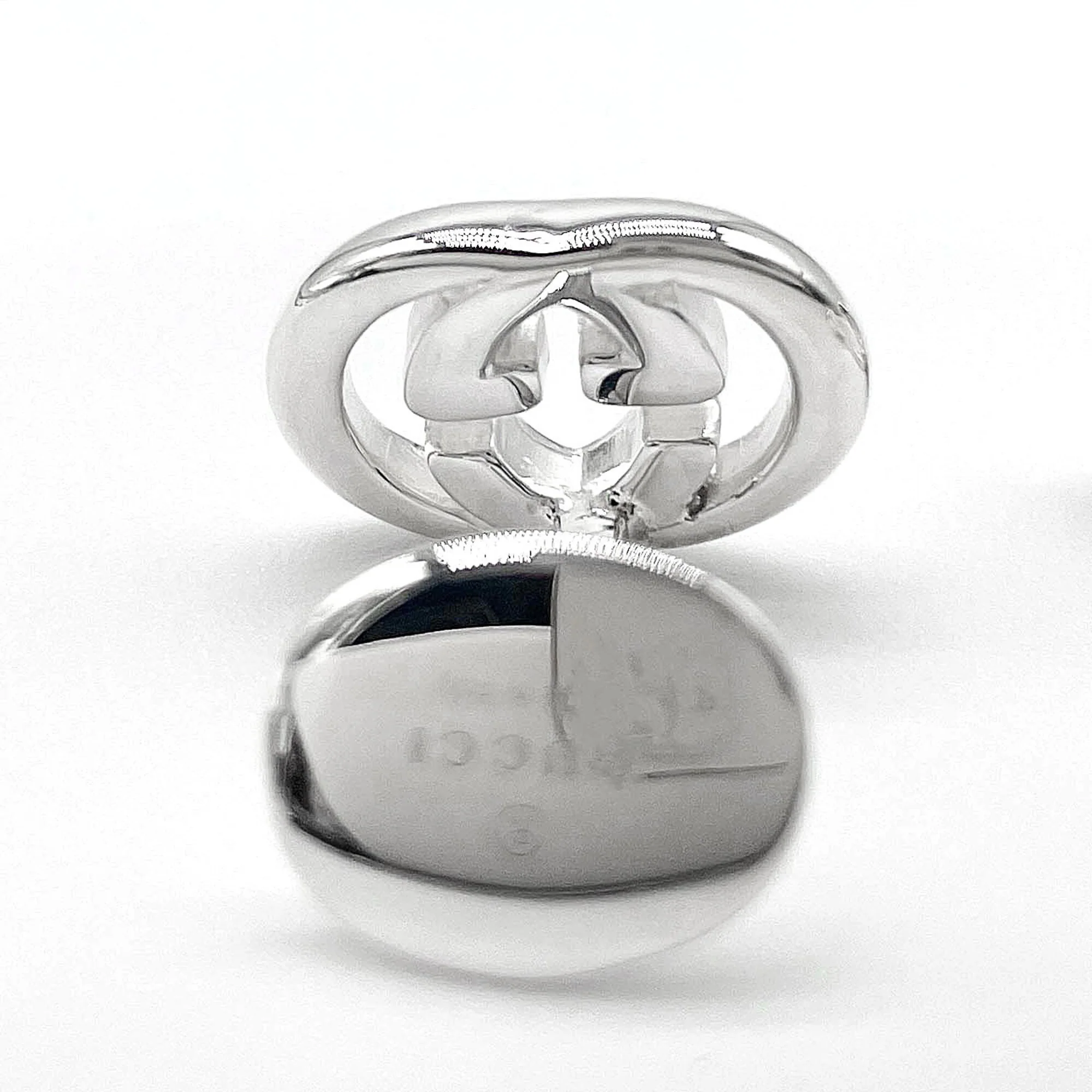 Interlocking Cufflinks Sterling Silver Bracelet - Image 8