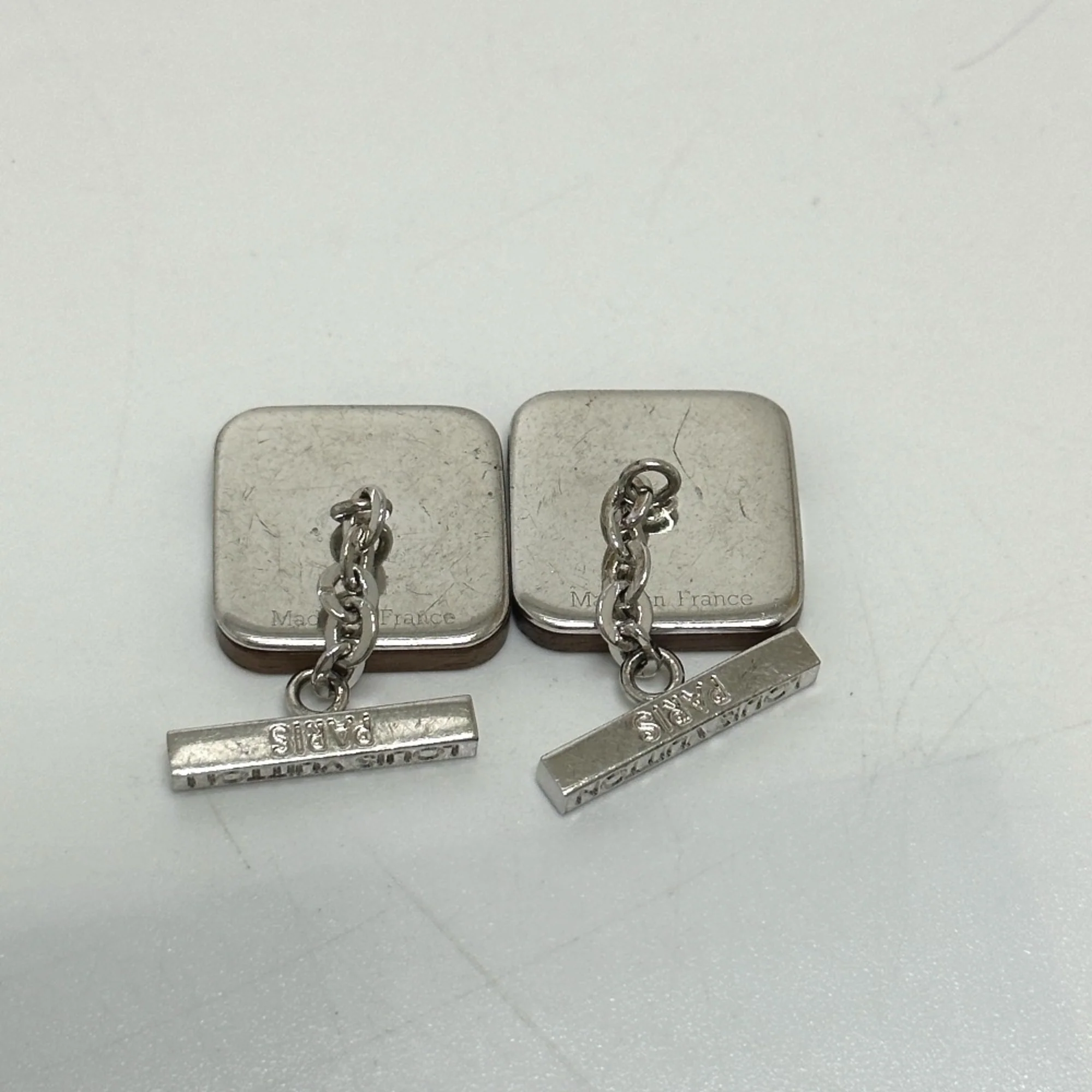 Cufflinks Stainless Steel and Wood Bracelet - Image 2