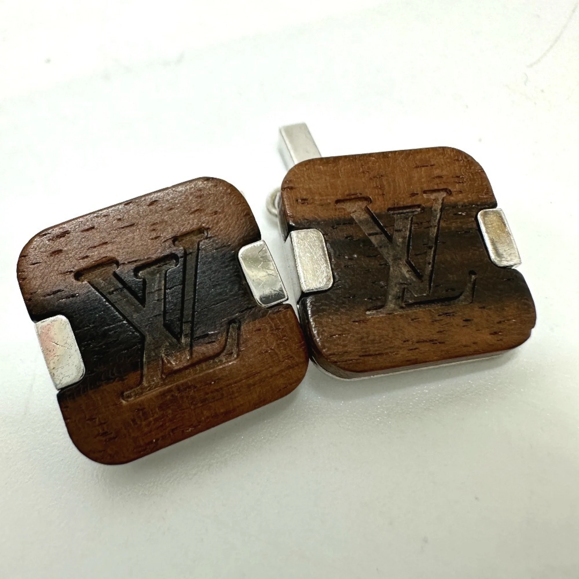 Cufflinks Stainless Steel and Wood Bracelet - Image 4