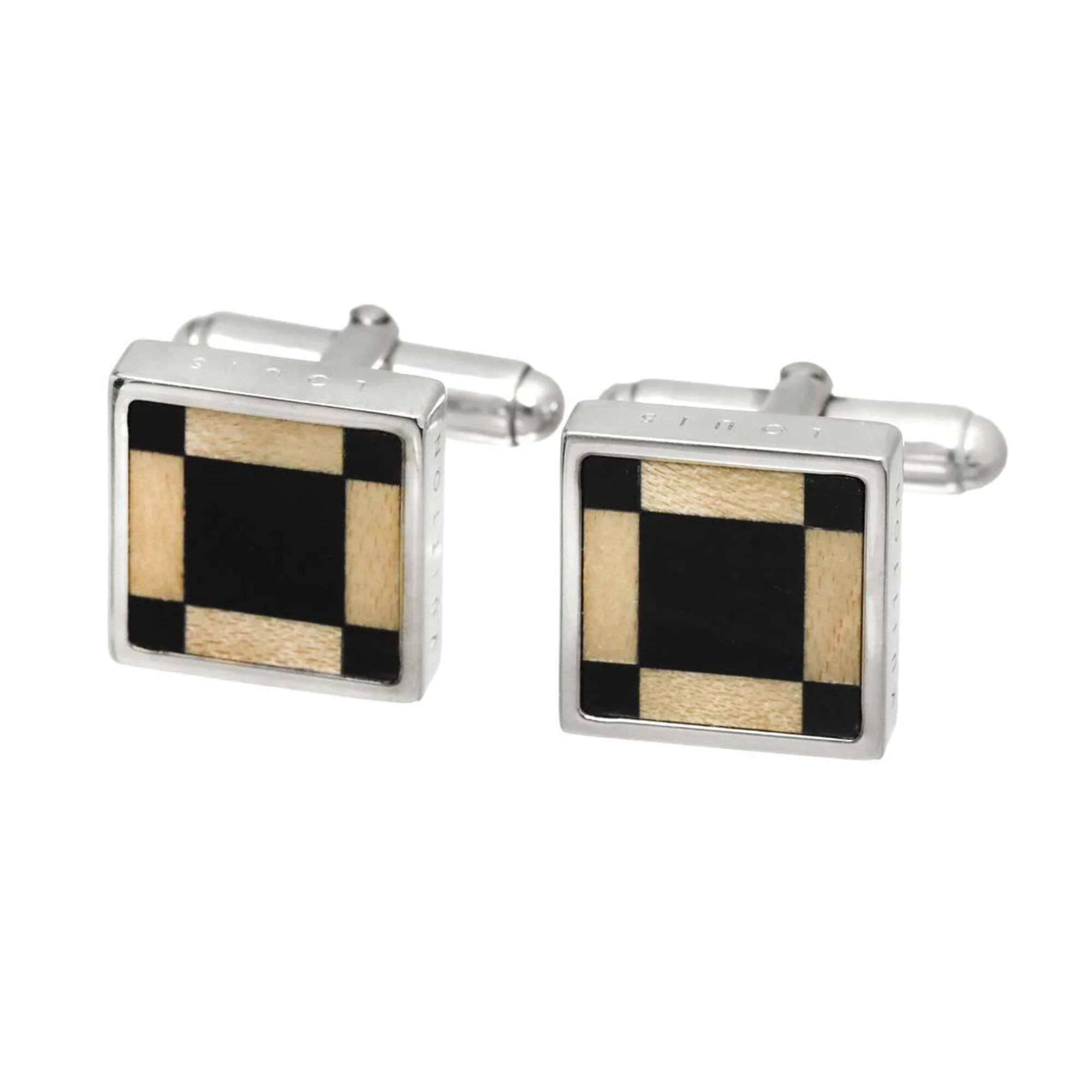 Cufflinks Sterling Silver and Wood Bracelet - Image 2