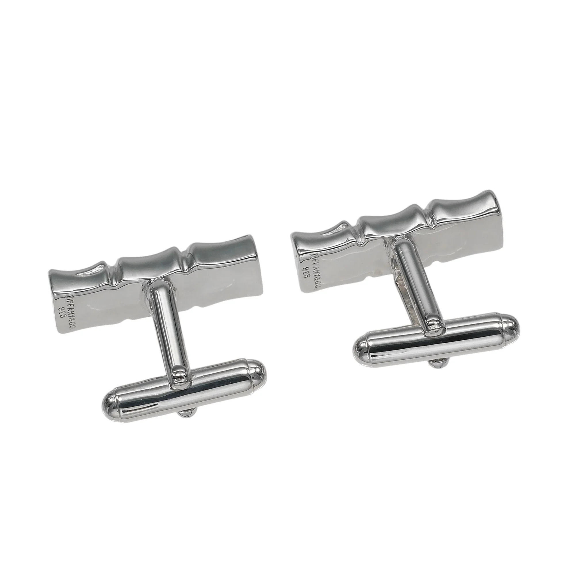 Bamboo Cufflinks Sterling Silver Bracelet - Image 2