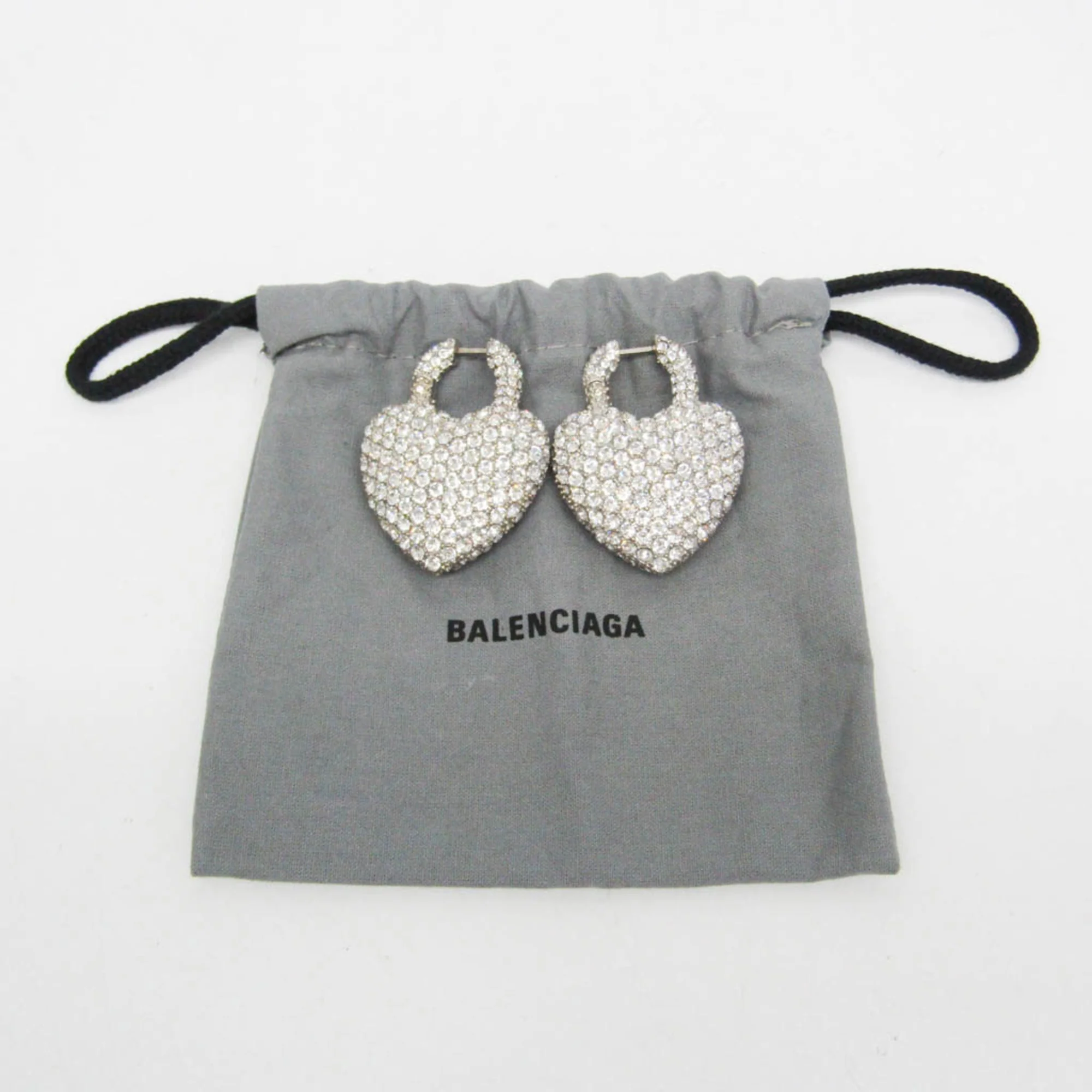 Rhinestone Earrings Aluminum and Rhinestone - Image 2