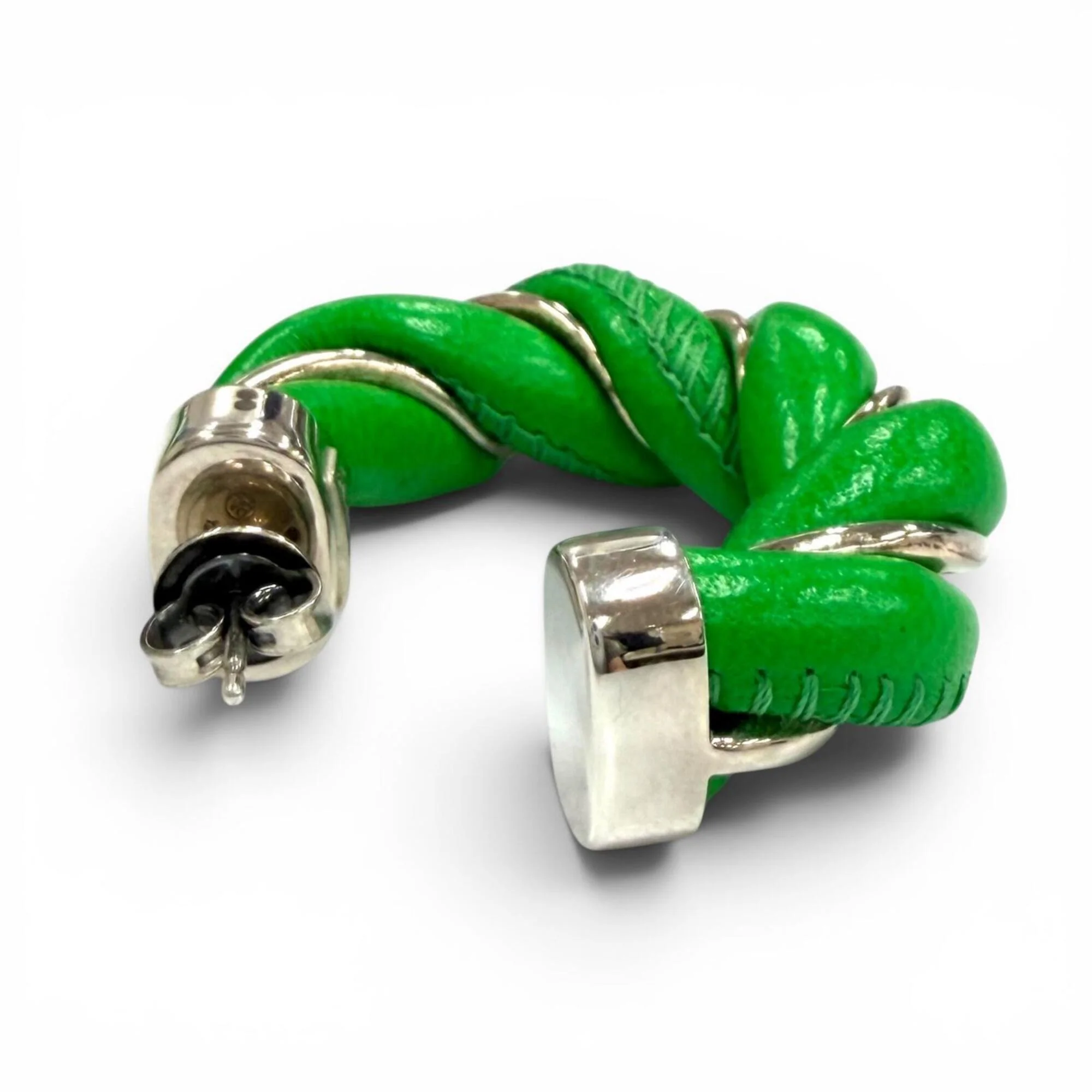 Earrings Leather and Sterling Silver - Image 5