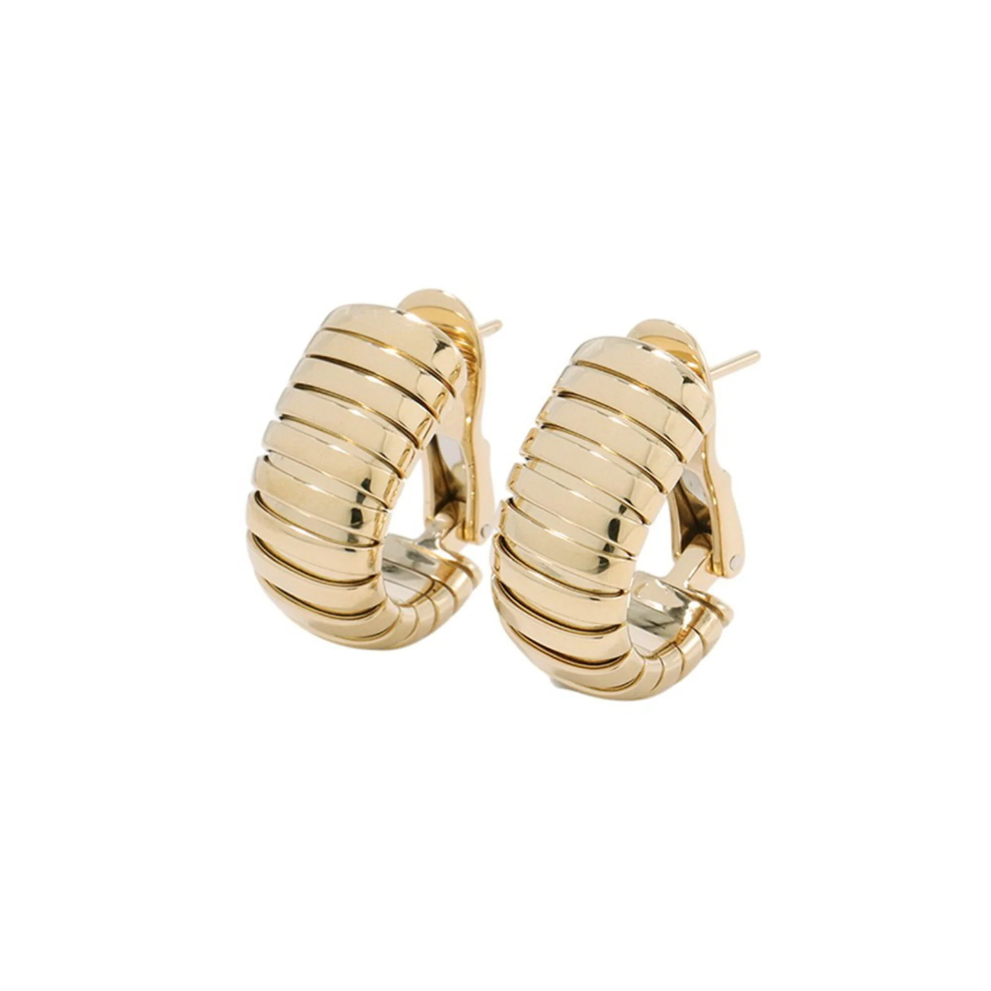Tubogas Earrings 18K Yellow Gold 18K Yellow Gold