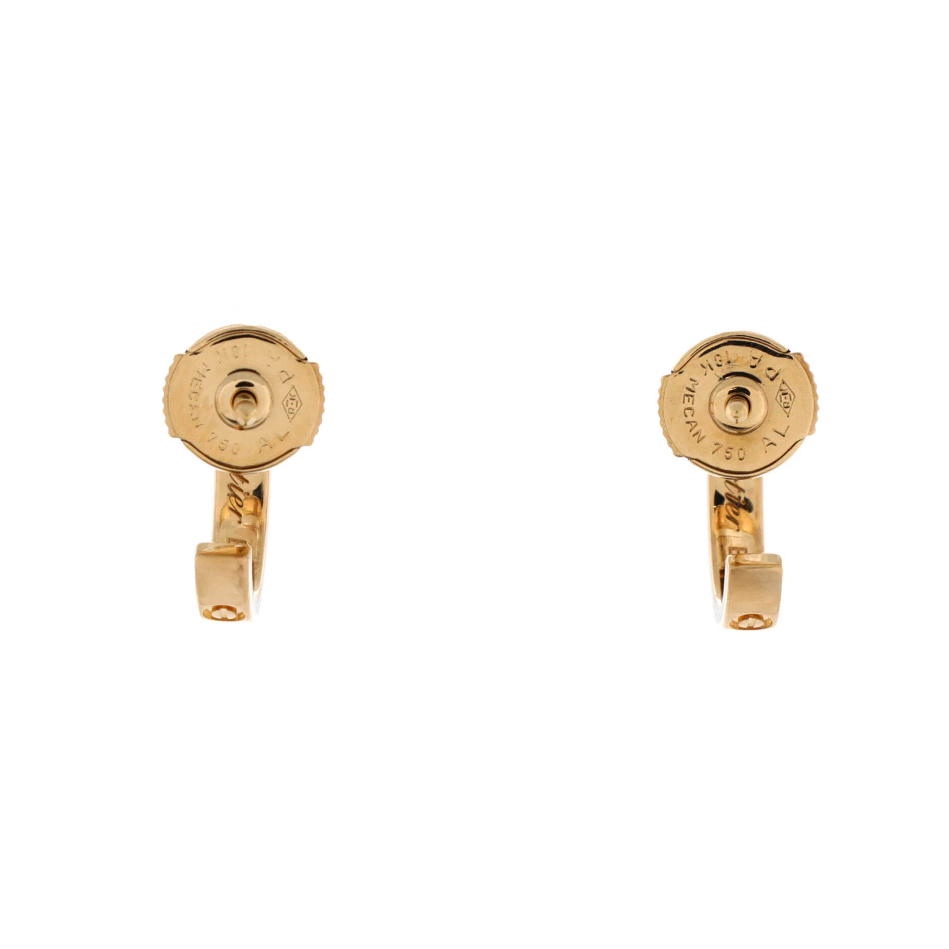 Love Hoop Earrings 18K Yellow Gold Small - Image 4