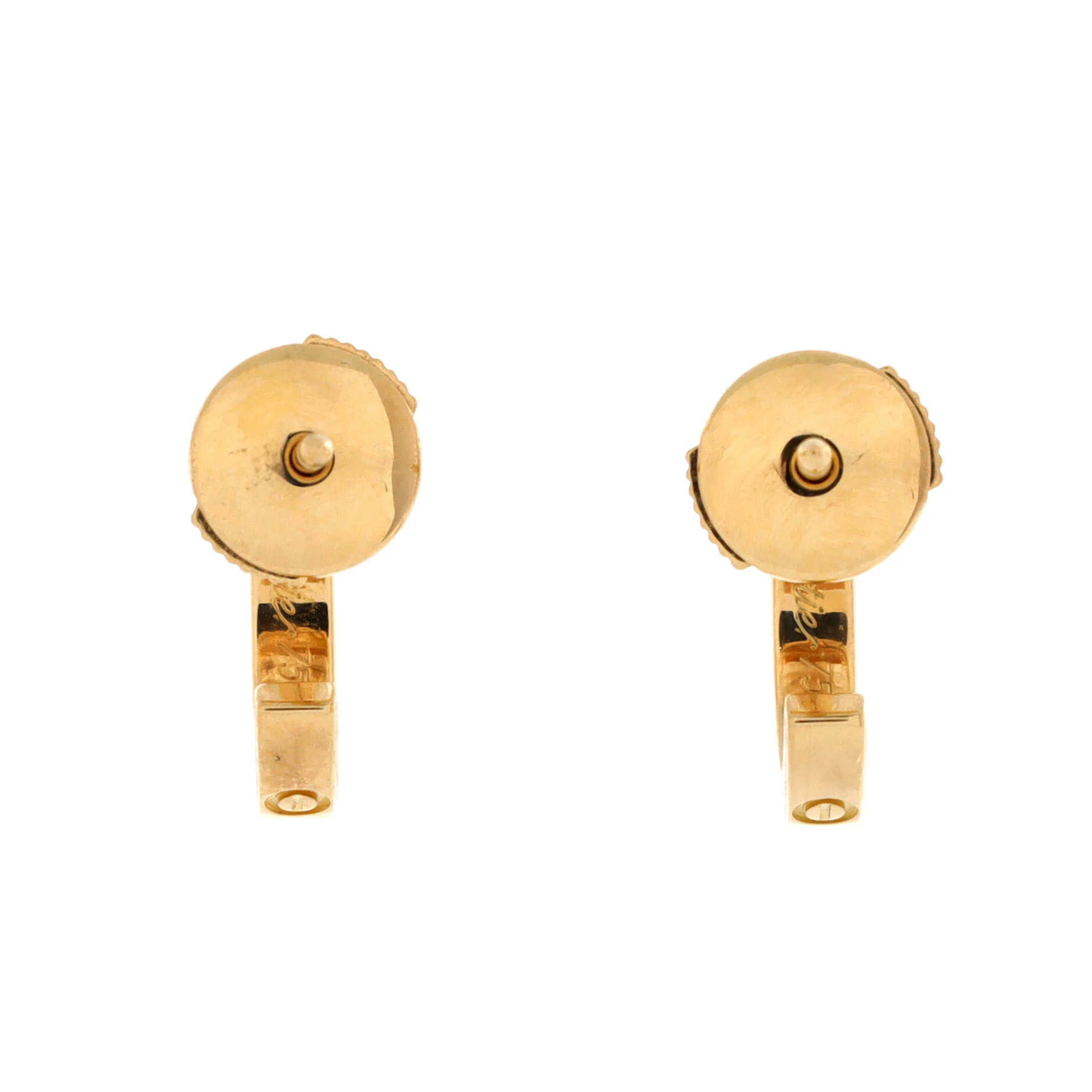 Love Hoop Earrings 18K Yellow Gold Small - Image 3