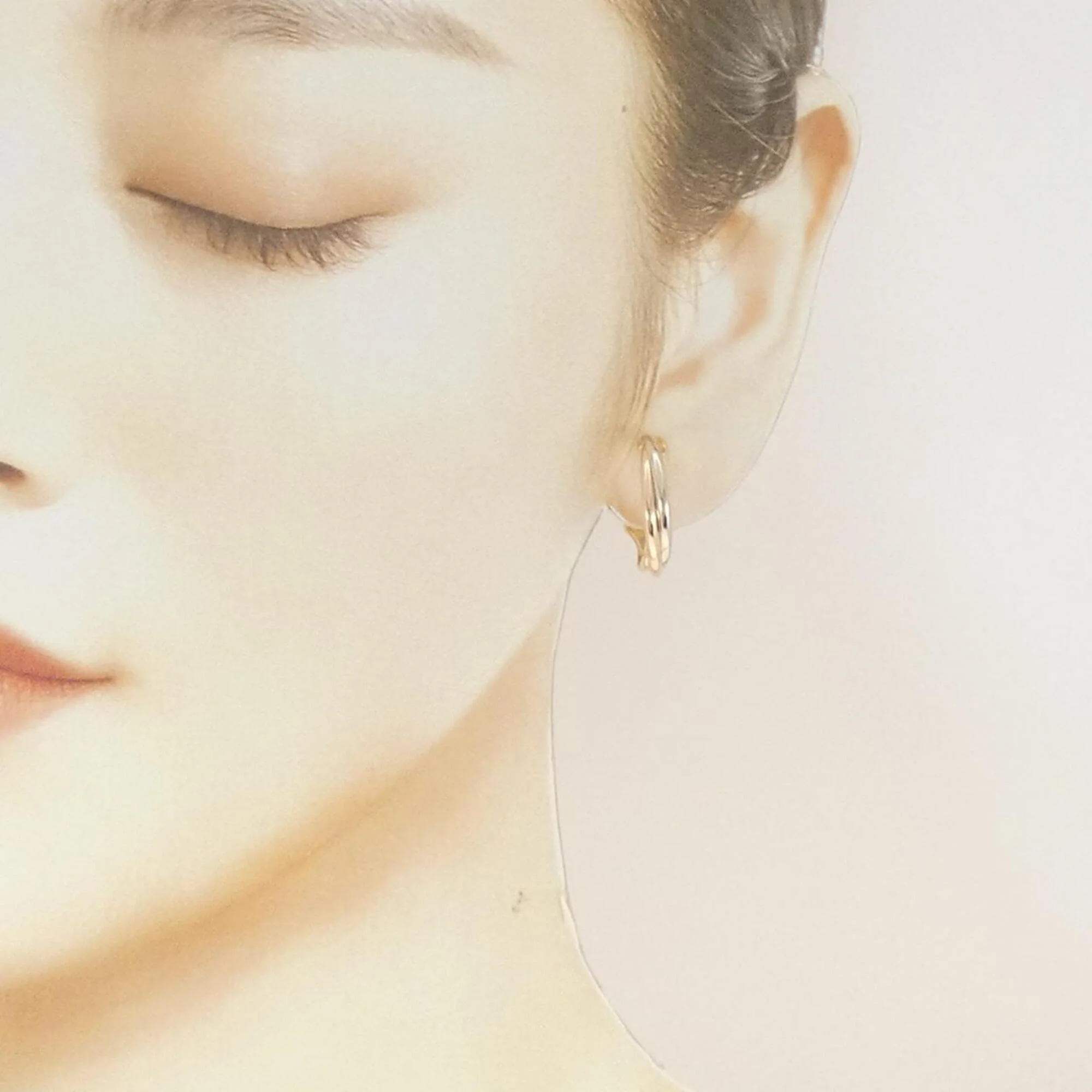 Trinity Earrings 18K Tricolor Gold - Image 4