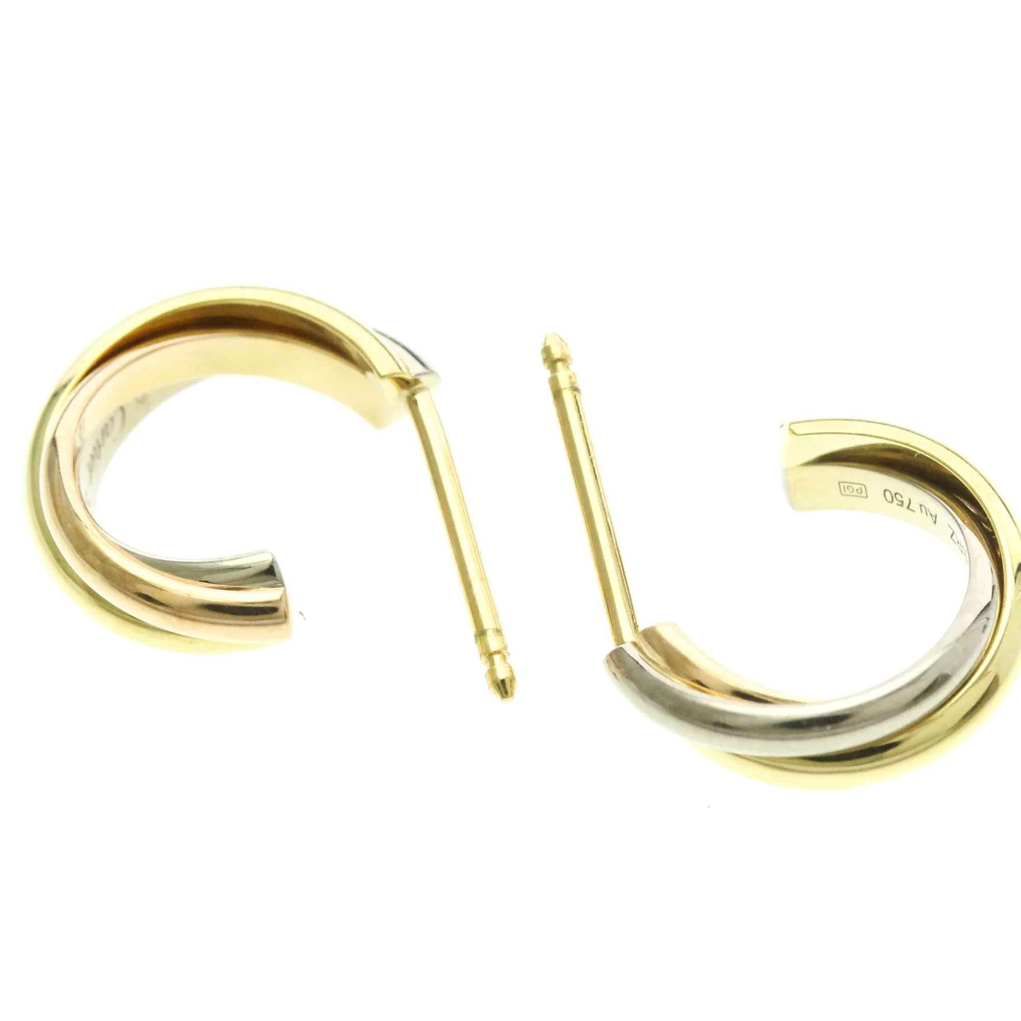 Trinity Earrings 18K Tricolor Gold - Image 3
