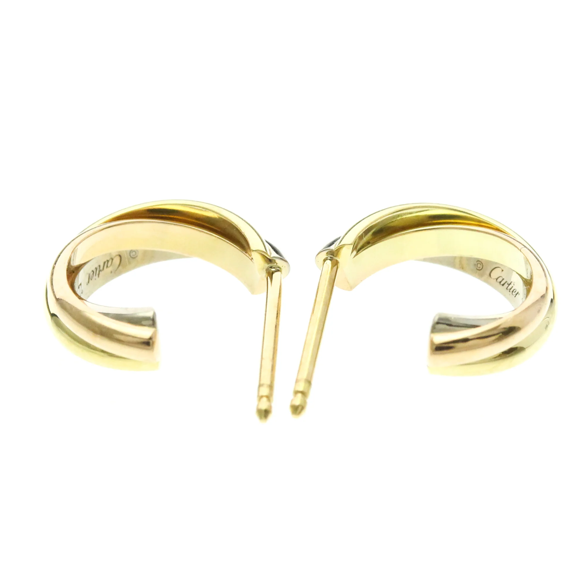 Trinity Earrings 18K Tricolor Gold - Image 5