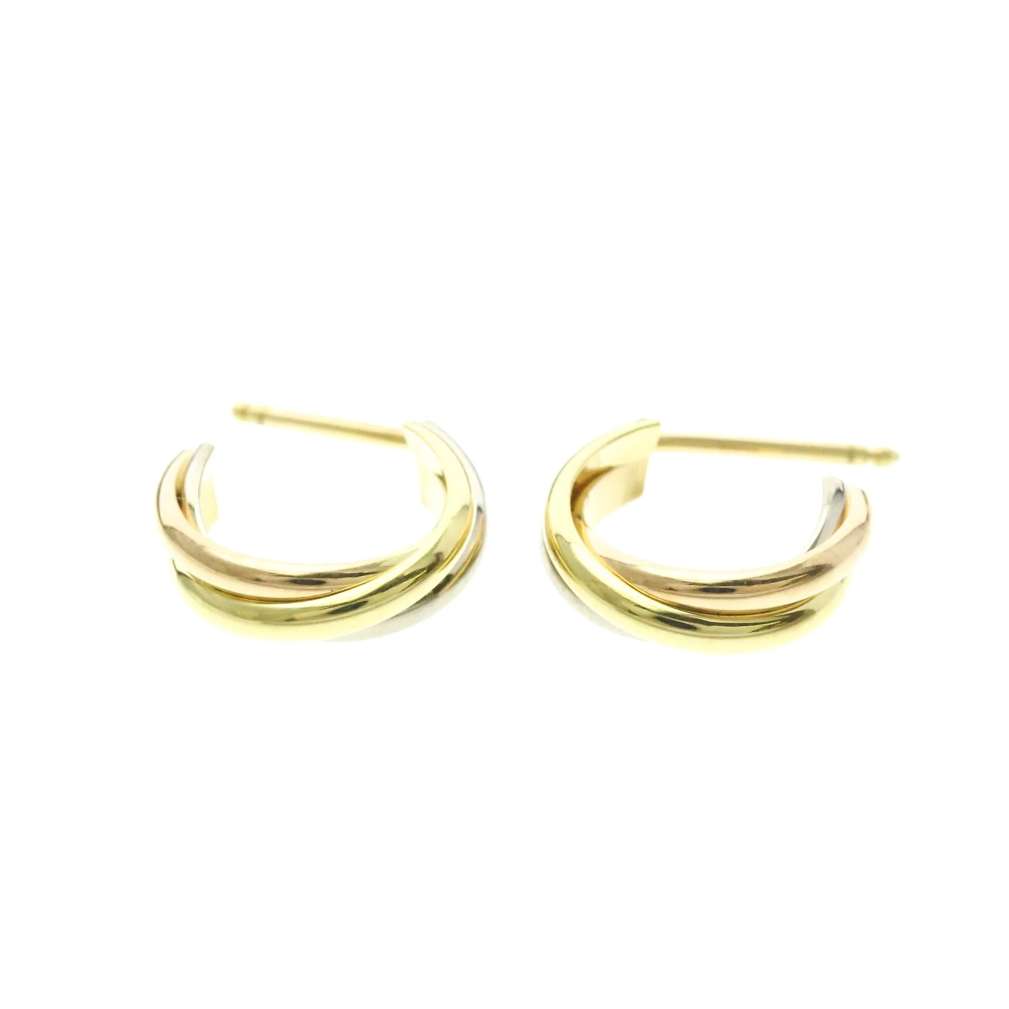 Trinity Earrings 18K Tricolor Gold - Image 7