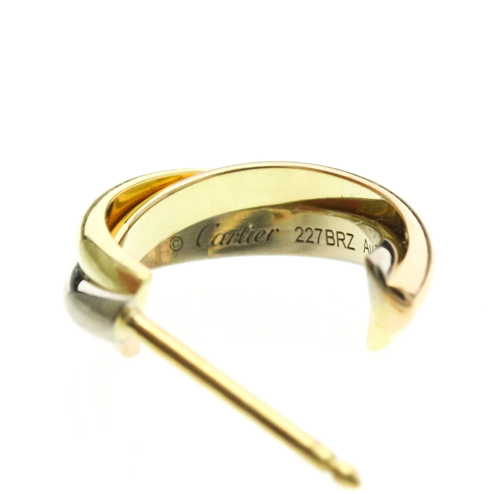 Trinity Earrings 18K Tricolor Gold - Image 9