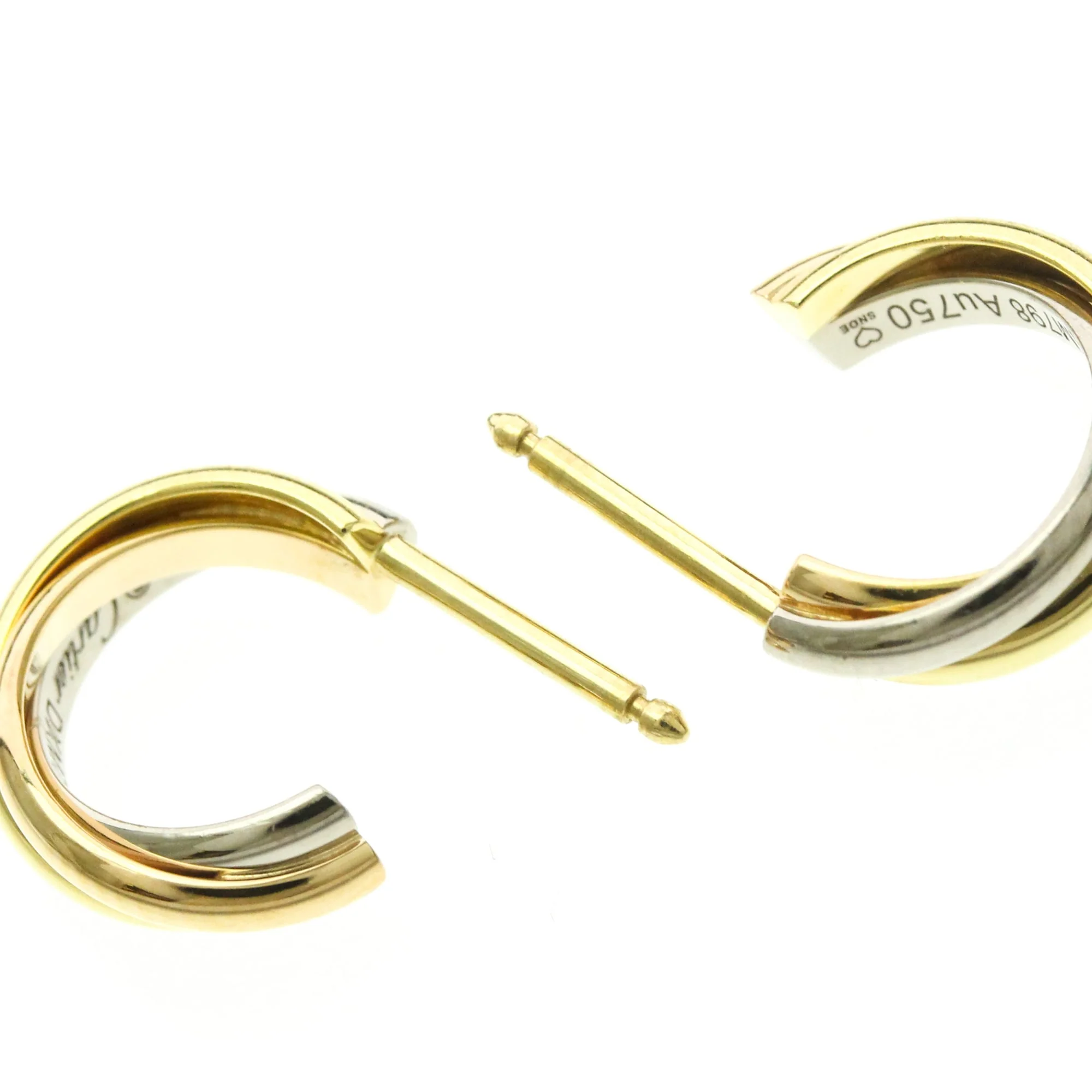 Trinity Earrings 18K Tricolor Gold - Image 3