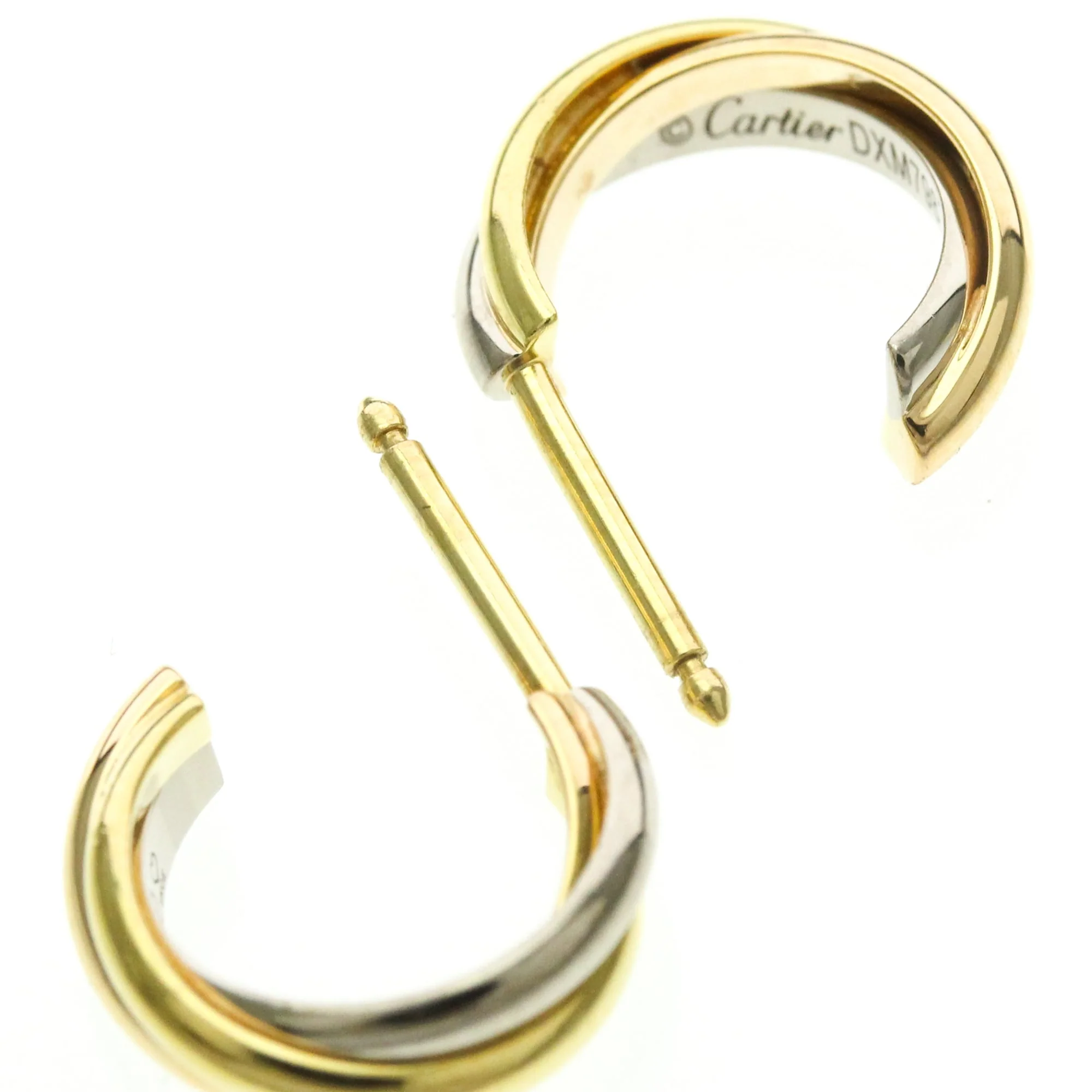 Trinity Earrings 18K Tricolor Gold - Image 4