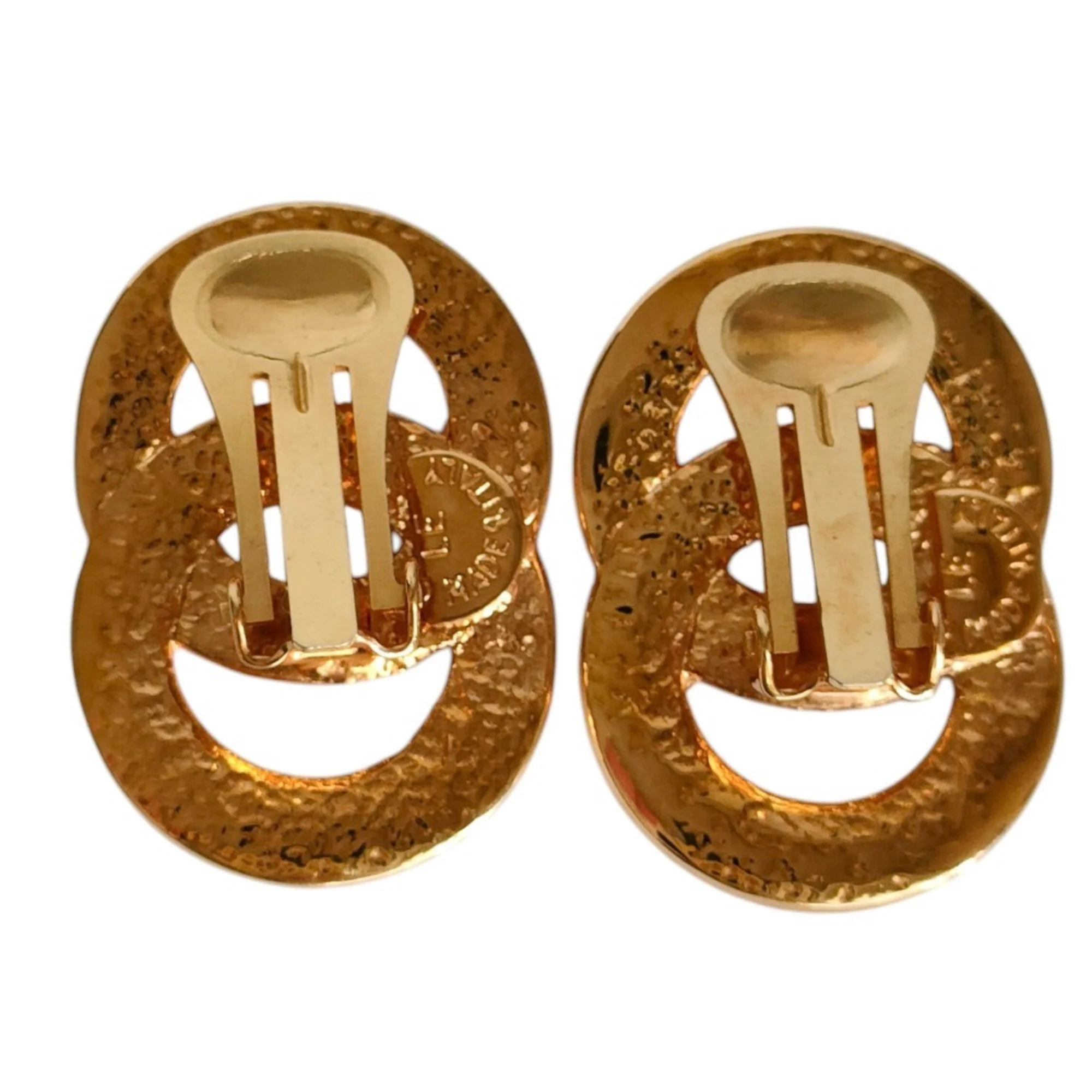 Earrings Logo Gold-Tone Metal - Image 4