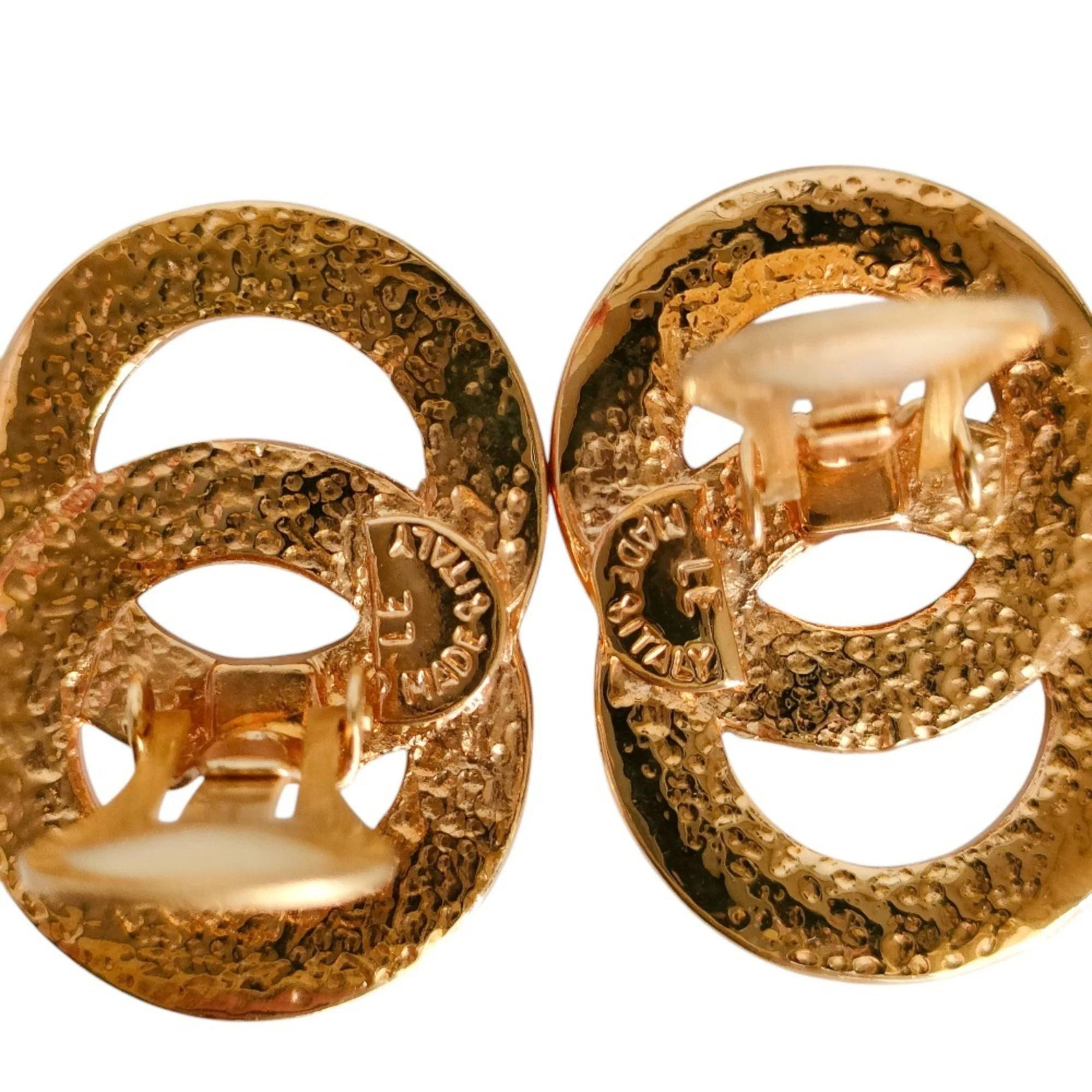 Earrings Logo Gold-Tone Metal - Image 6