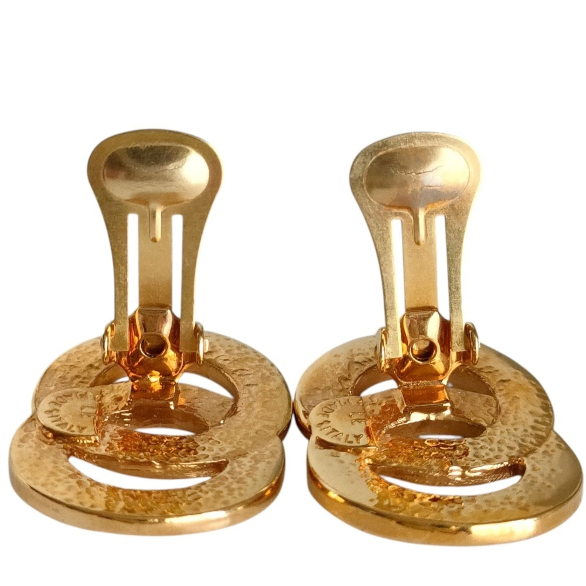 Earrings Logo Gold-Tone Metal - Image 7