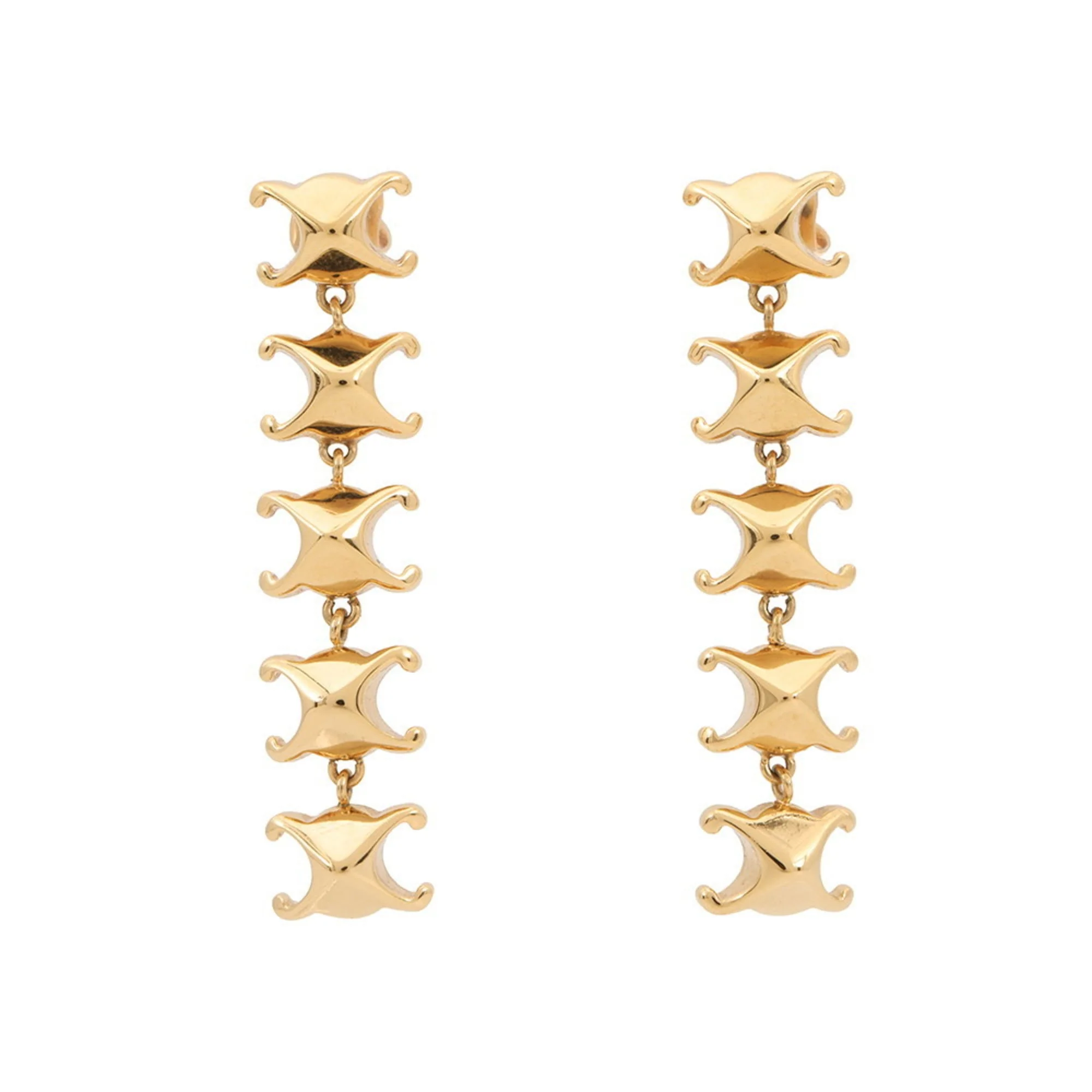 Earrings Stud Gold-Tone Metal