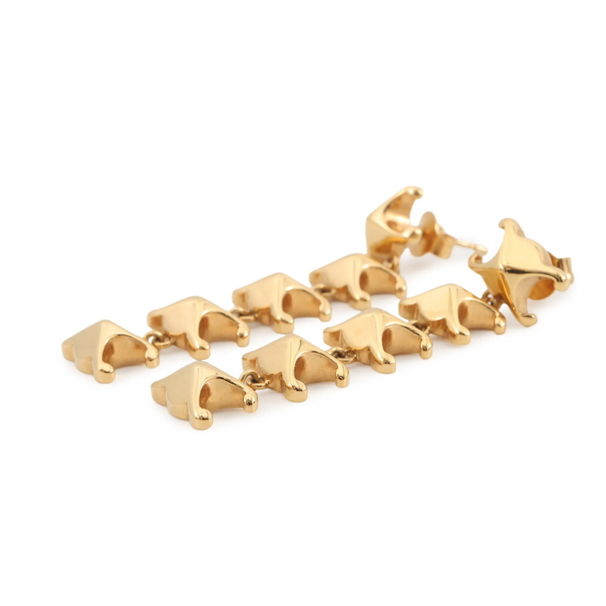 Earrings Stud Gold-Tone Metal - Image 2