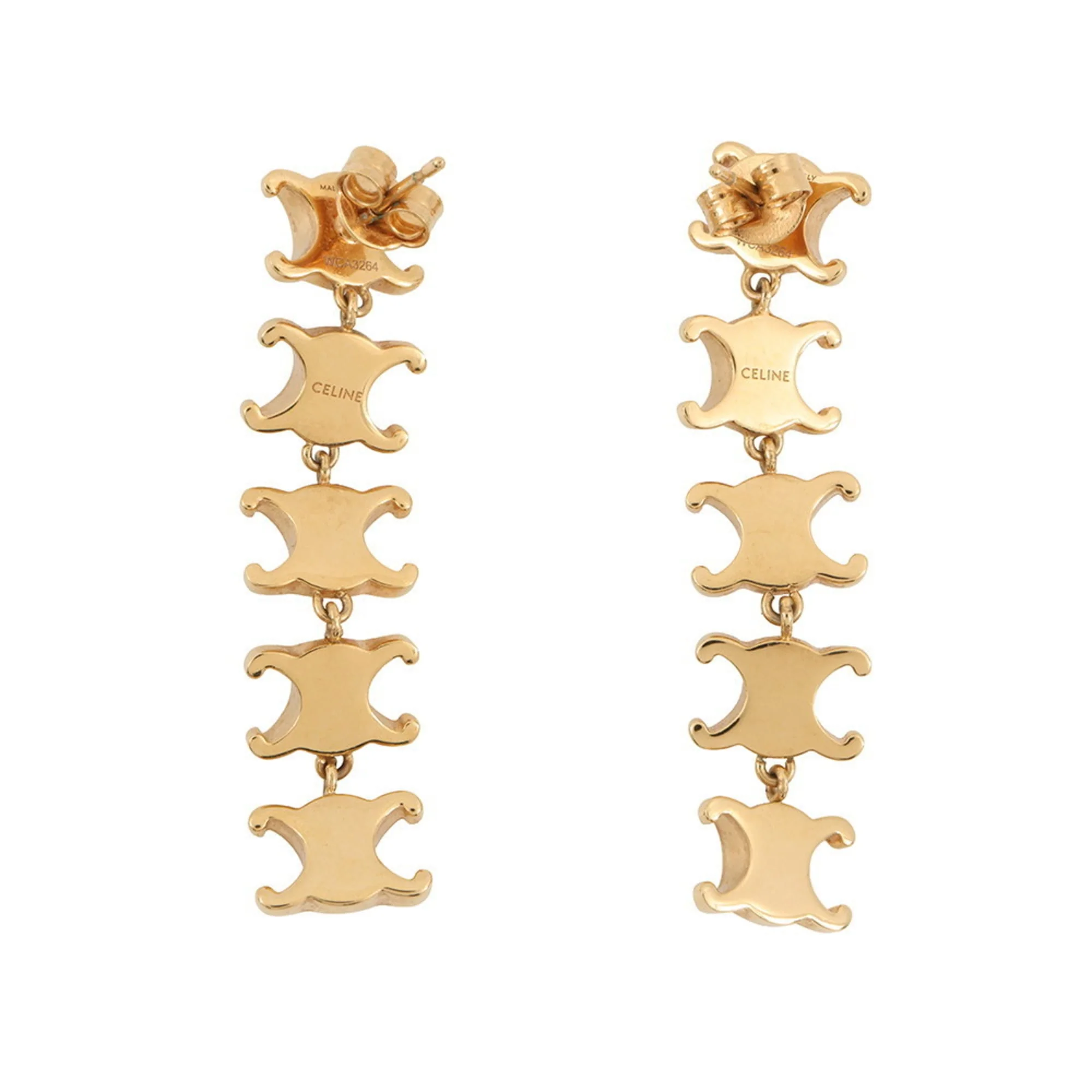 Earrings Stud Gold-Tone Metal - Image 3