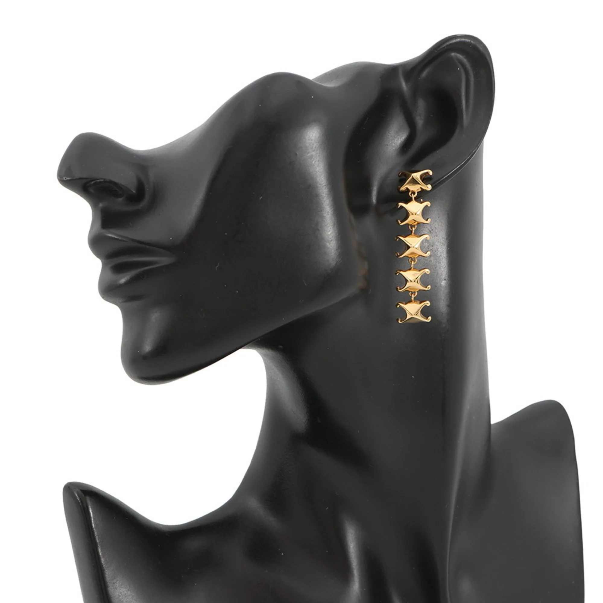Earrings Stud Gold-Tone Metal - Image 4