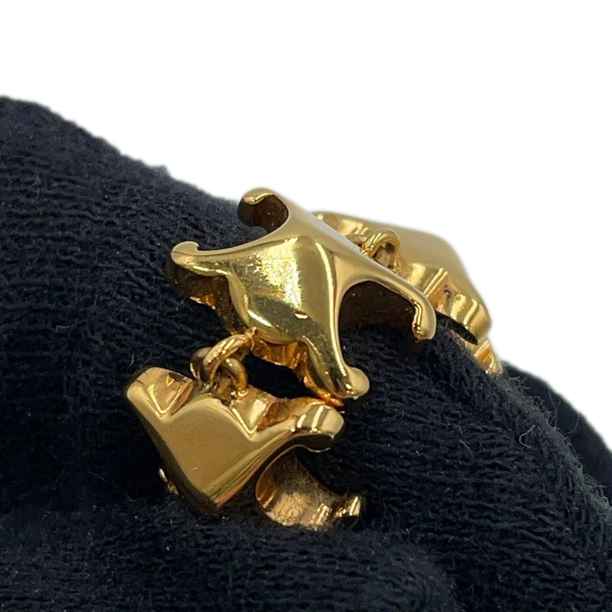 Earrings Stud Gold-Tone Metal - Image 6