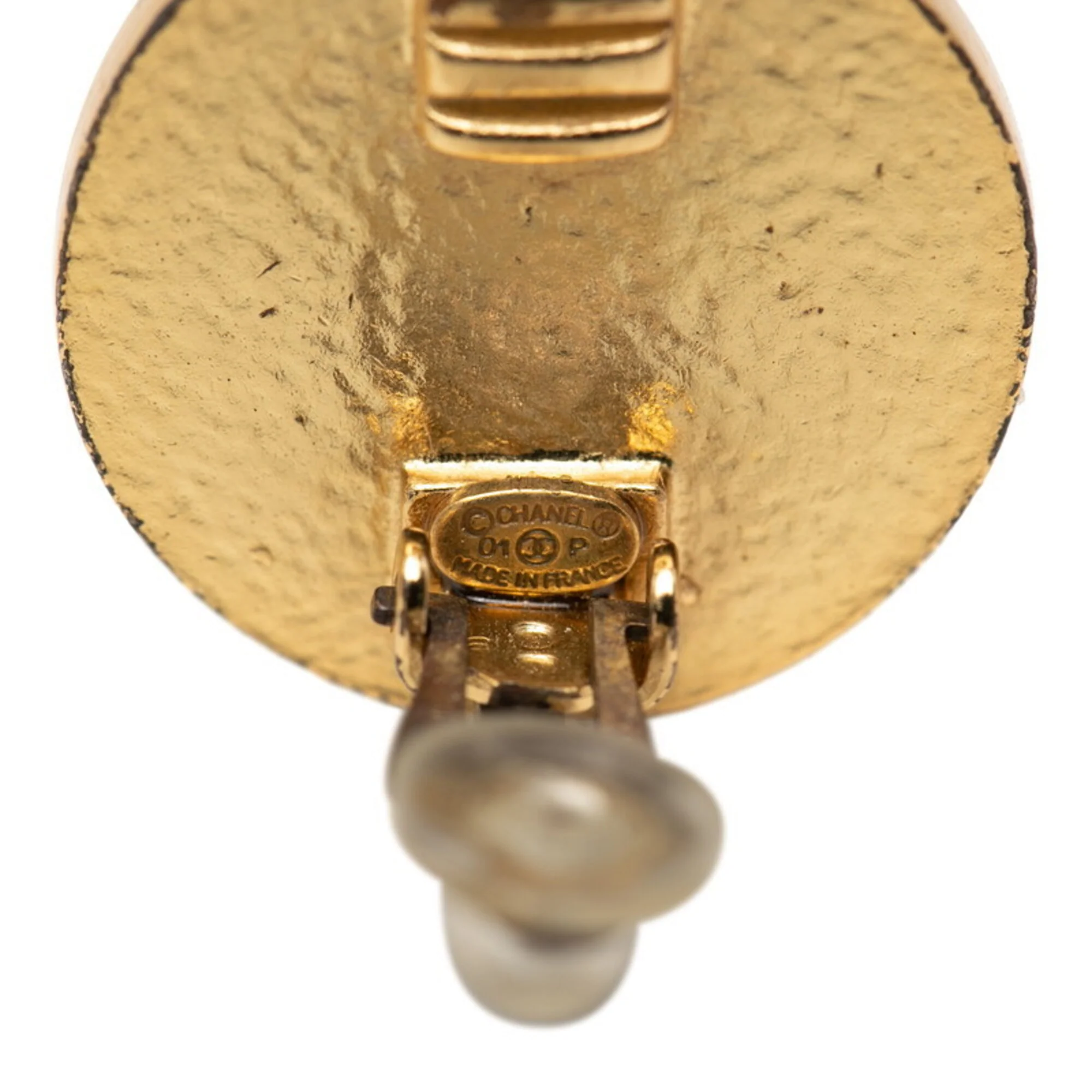 CC Logo Clip-On Earrings Gold-Tone Metal - Image 3