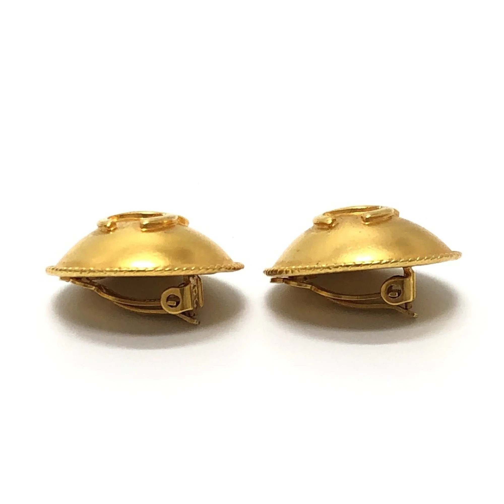 CC Logo Clip-On Earrings Gold-Tone Metal Gold-Tone Metal - Image 3