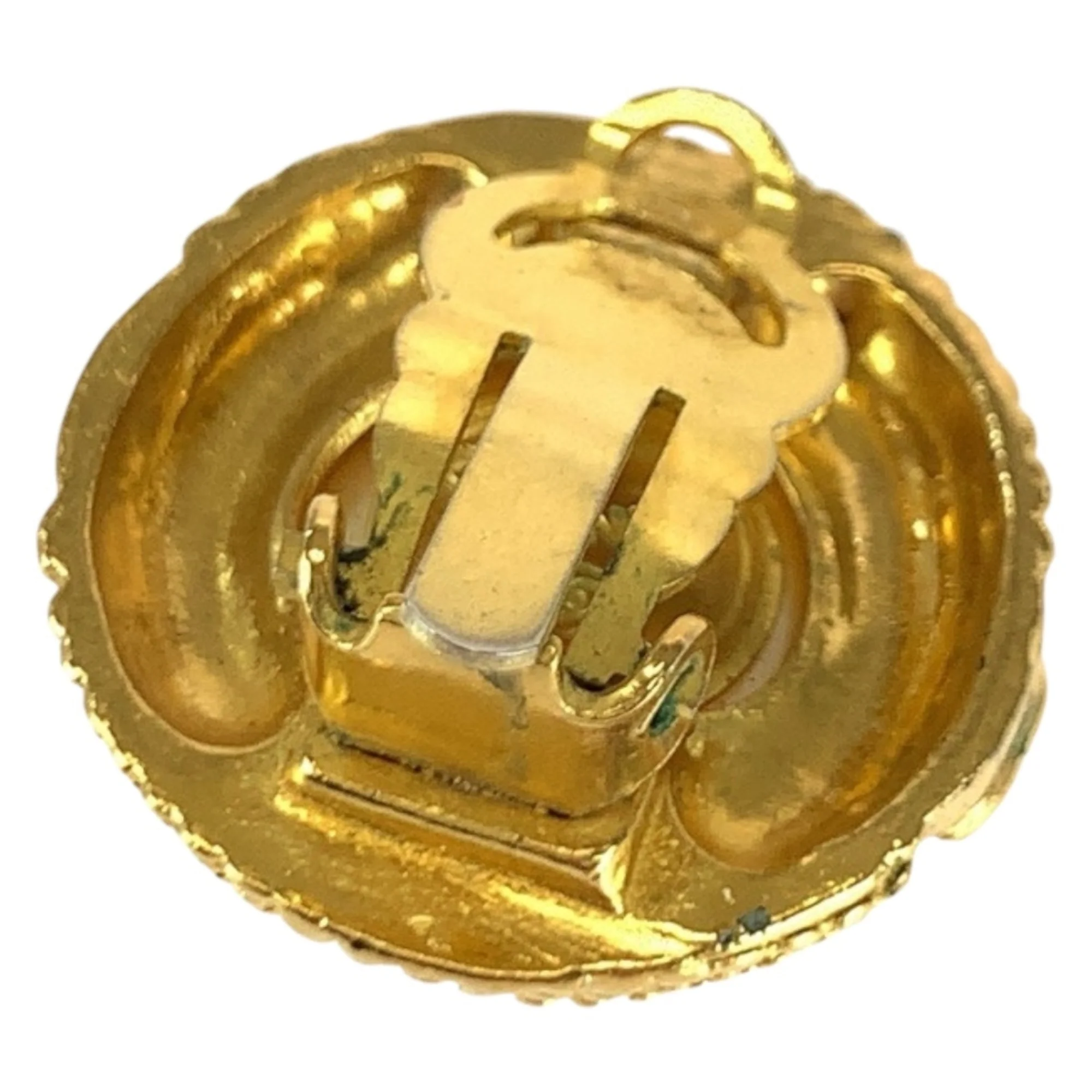 CC Logo Clip-On Earrings Gold-Tone Metal Gold-Tone Metal - Image 7