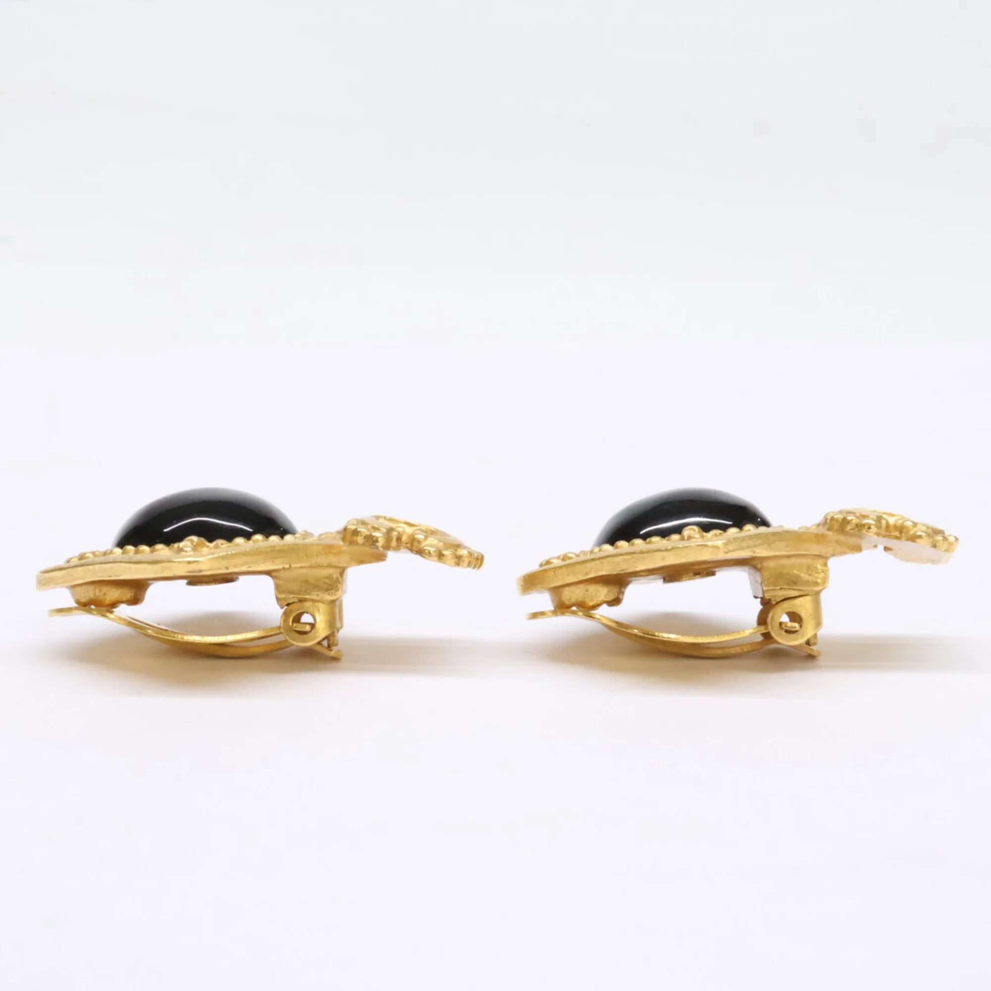 CC Logo Clip-On Earrings Gold-Tone Metal Gold-Tone Metal - Image 4