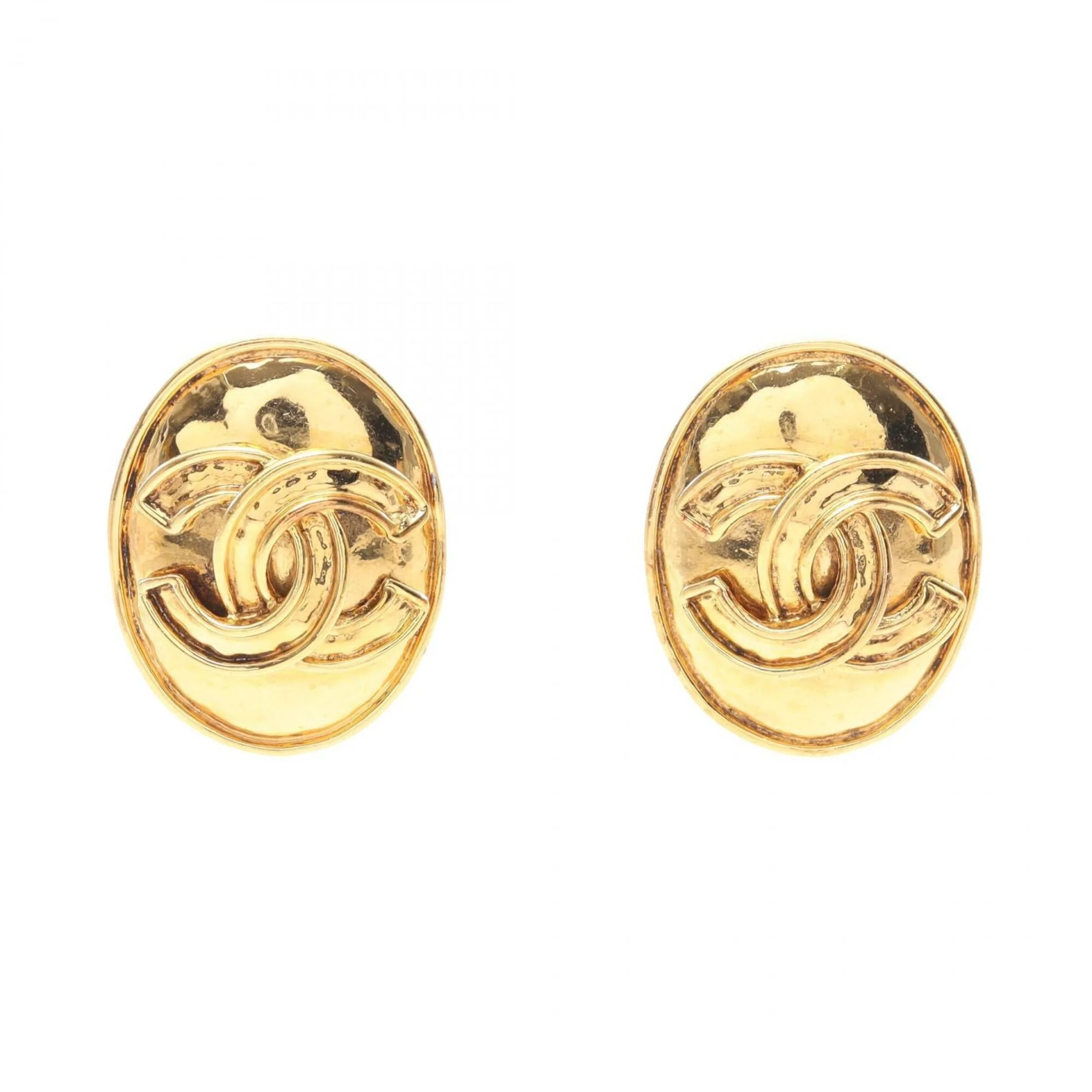 CC Logo Clip-On Earrings Metal