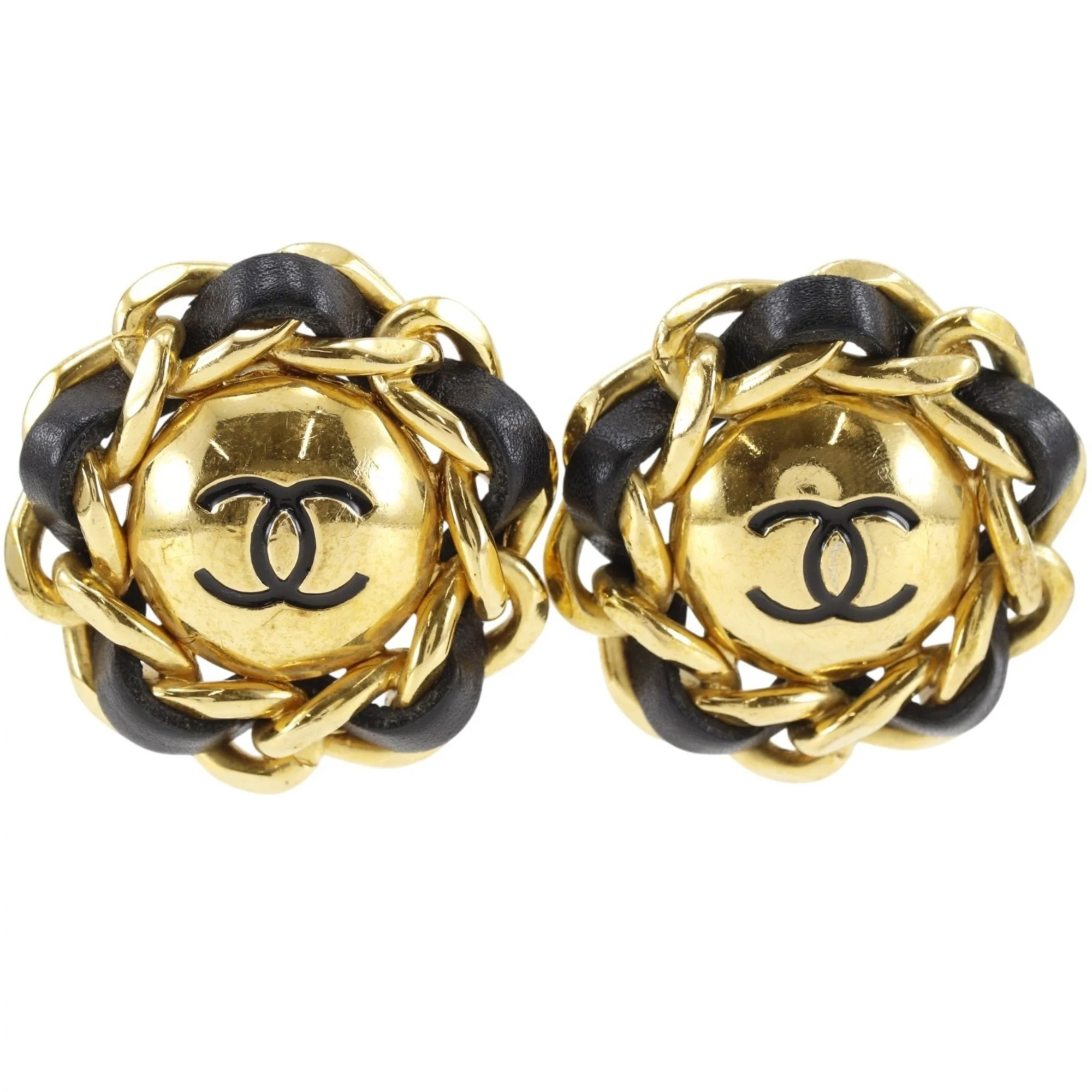 CC Logo Clip-On Earrings Metal