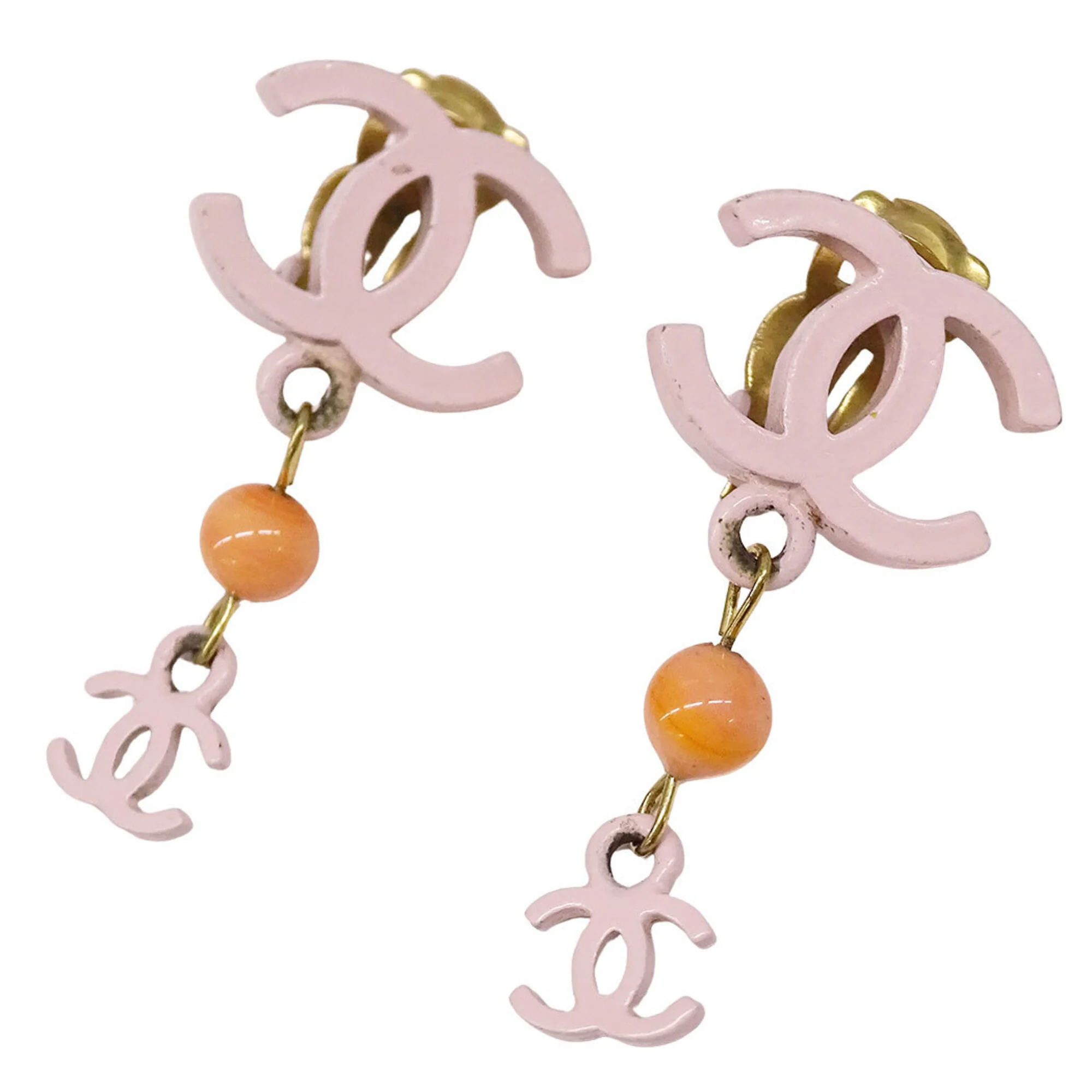 CC Logo Clip-On Earrings Metal