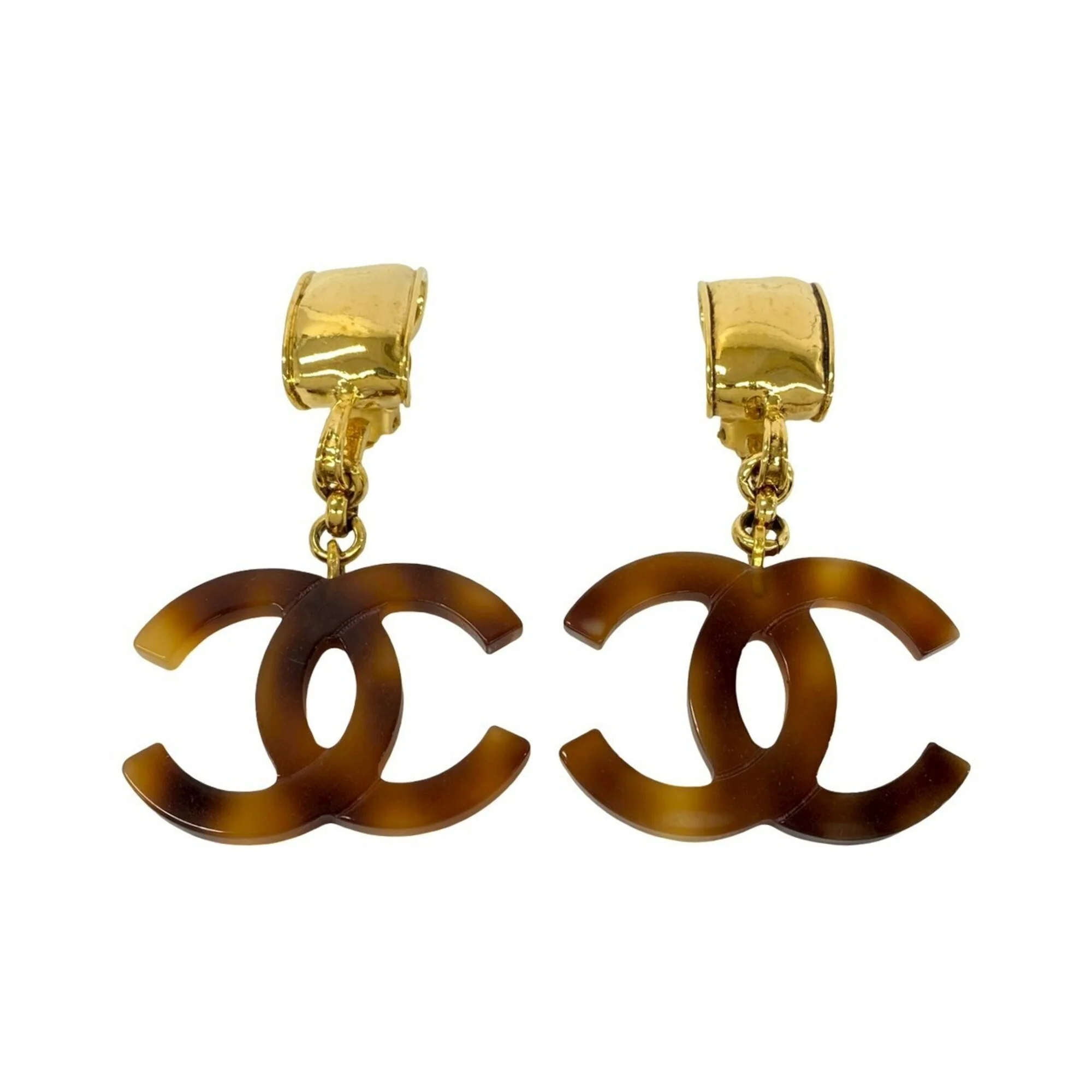 CC Logo Clip-On Earrings Metal
