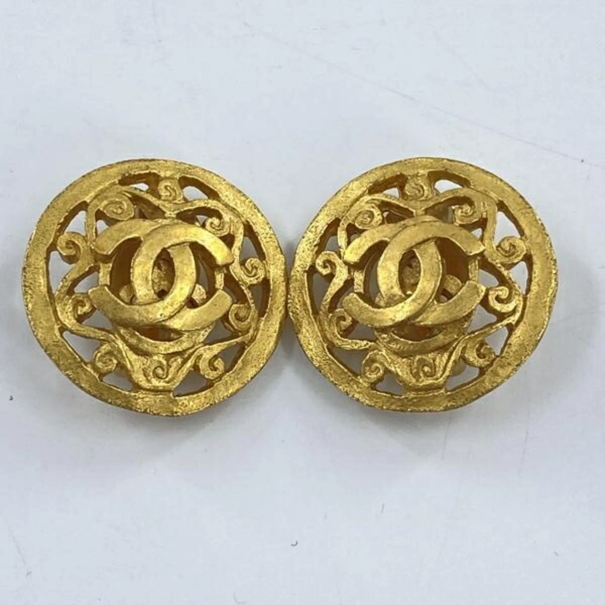 CC Logo Clip-On Earrings Metal