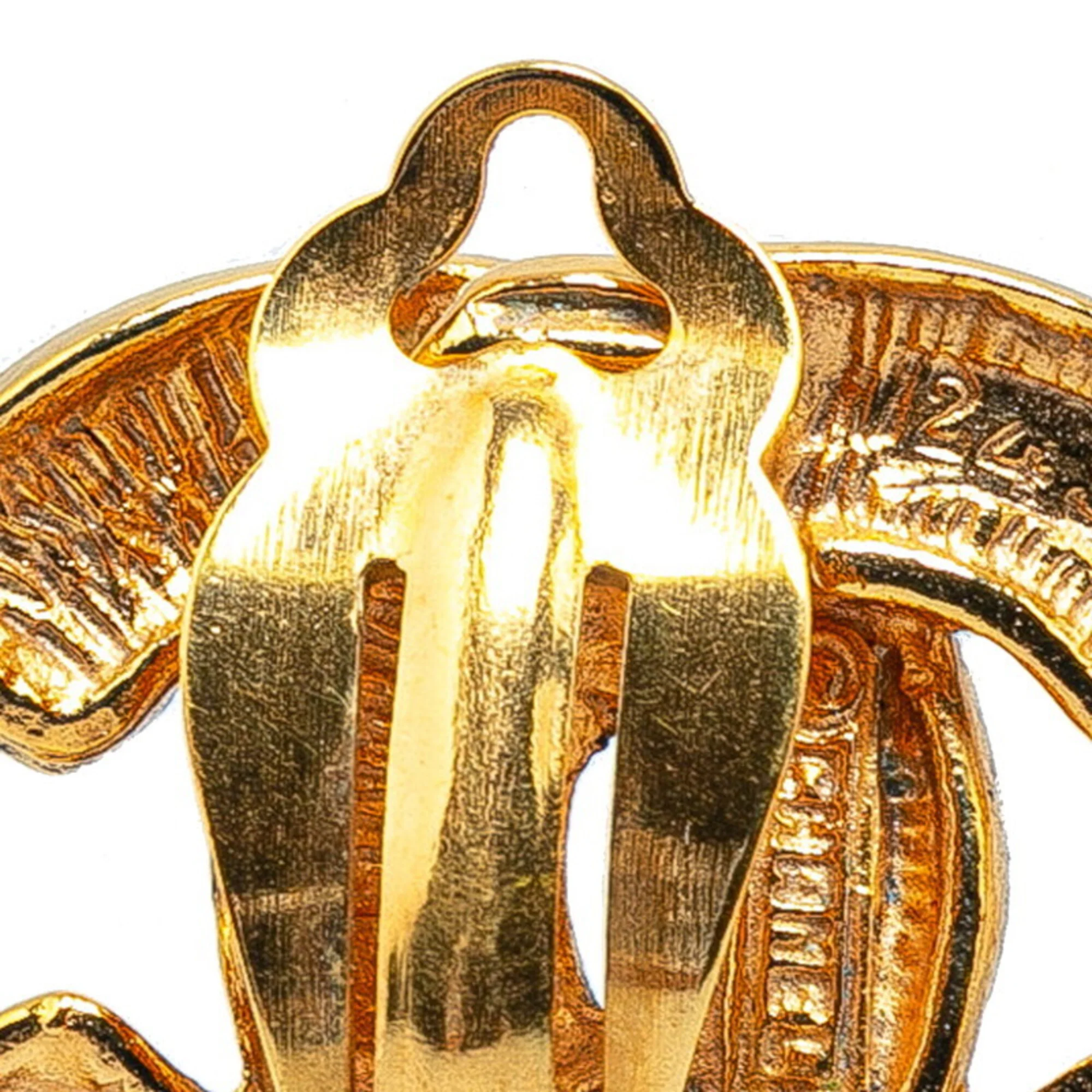 CC Logo Clip-On Earrings Metal Gold-Tone Metal - Image 5