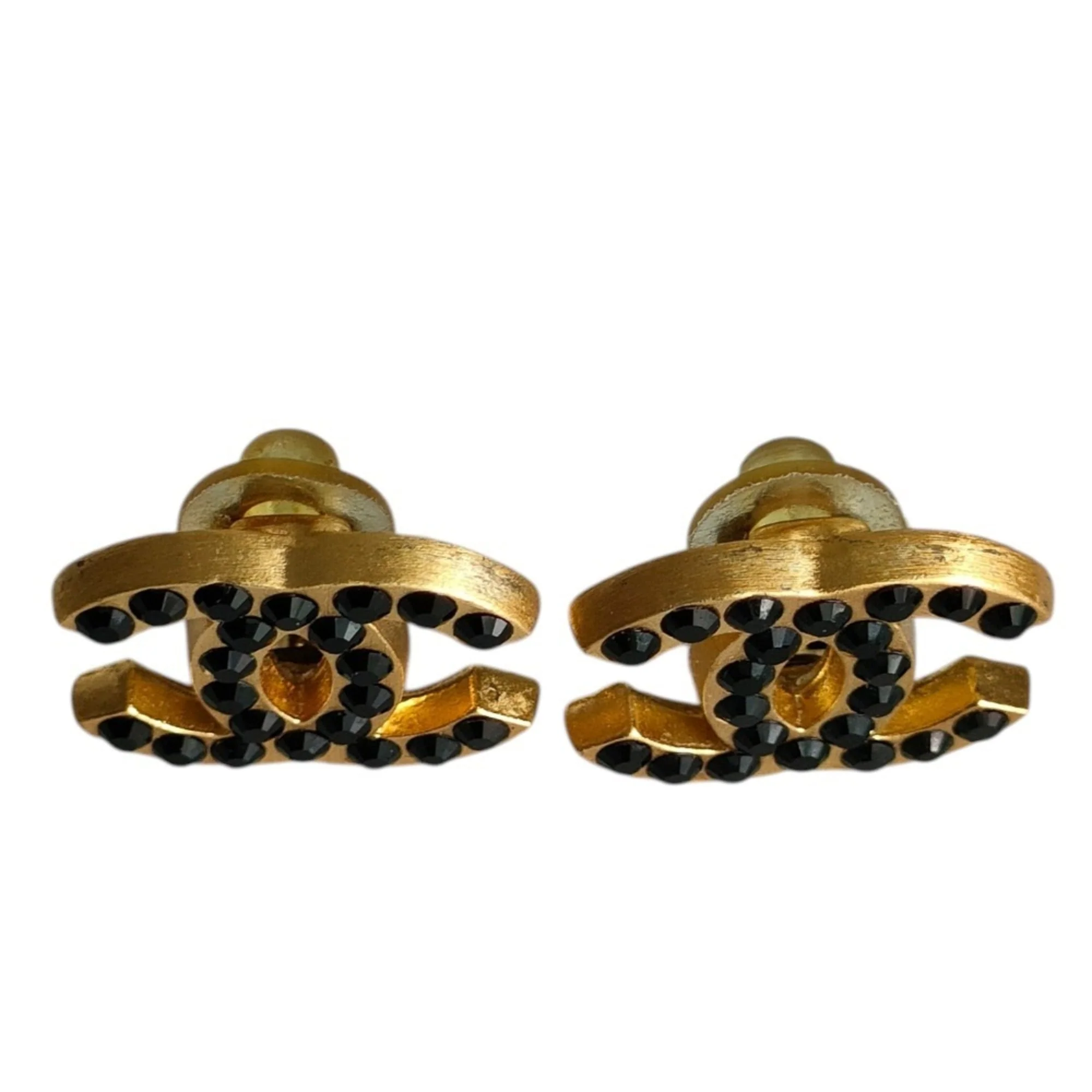 CC Logo Clip-On Earrings Metal Gold-Tone Metal - Image 2