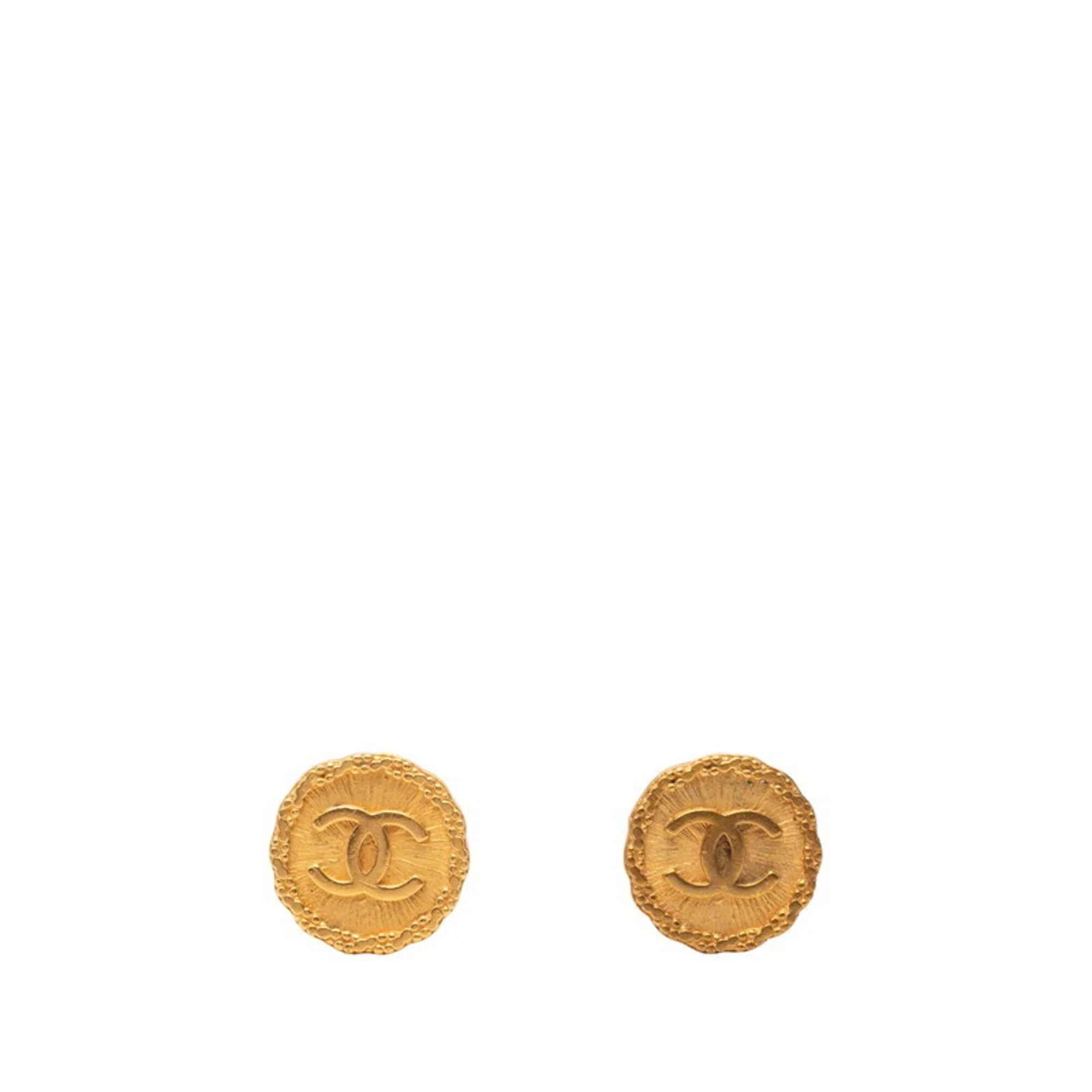 CC Logo Clip-On Earrings Metal Gold-Tone Metal