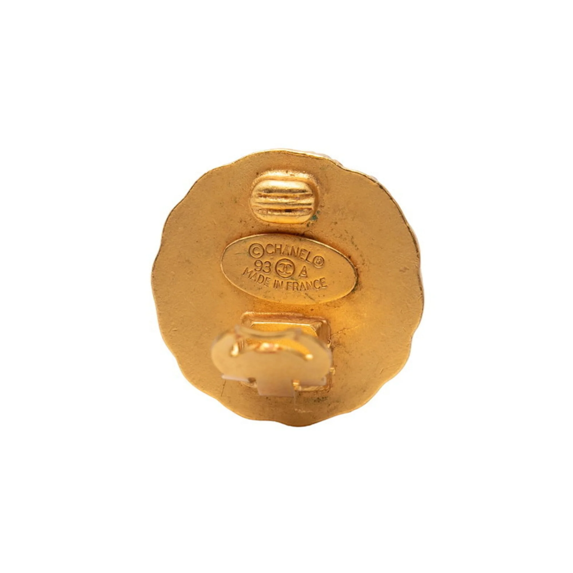 CC Logo Clip-On Earrings Metal Gold-Tone Metal - Image 3