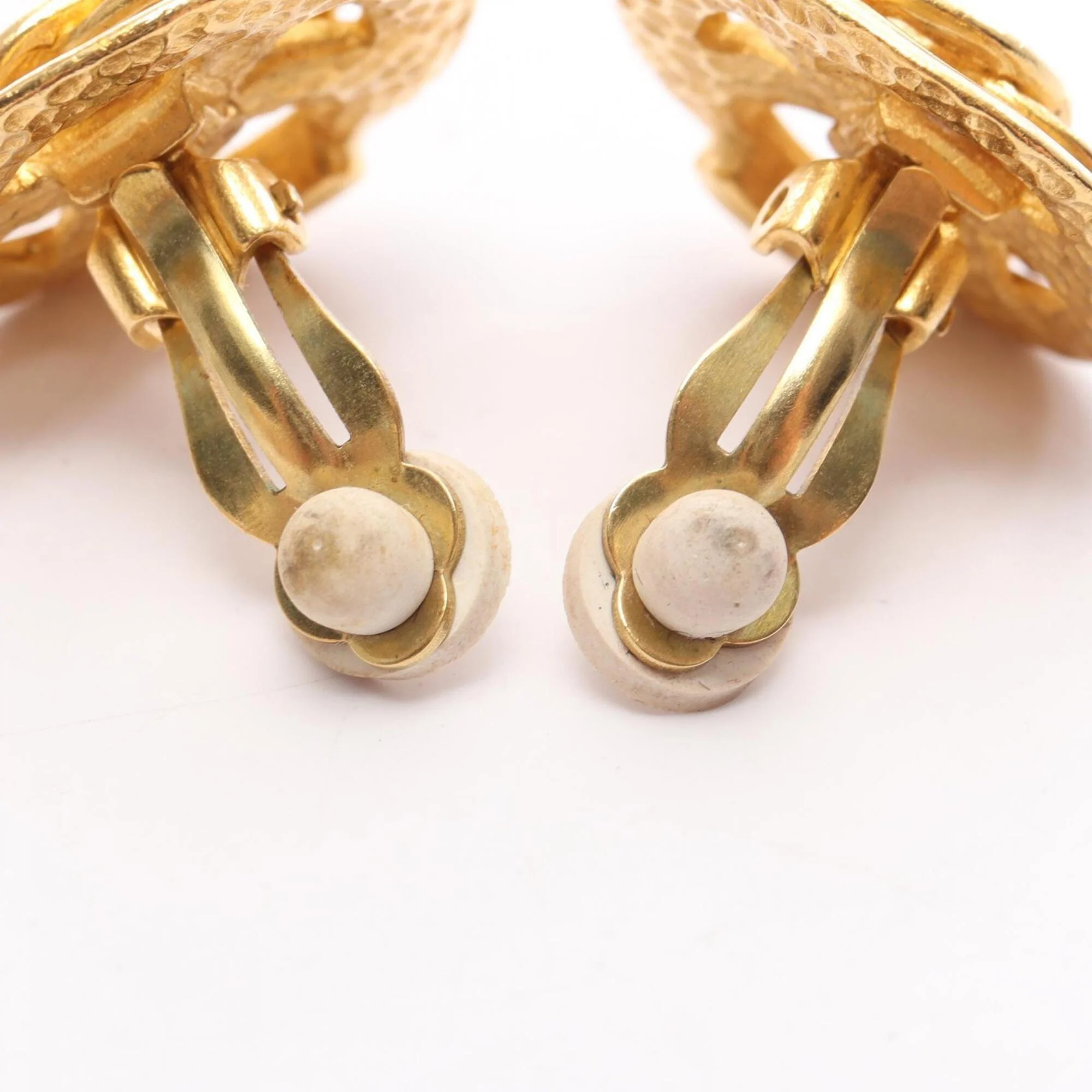 CC Logo Clip-On Earrings Metal Gold-Tone Metal - Image 5