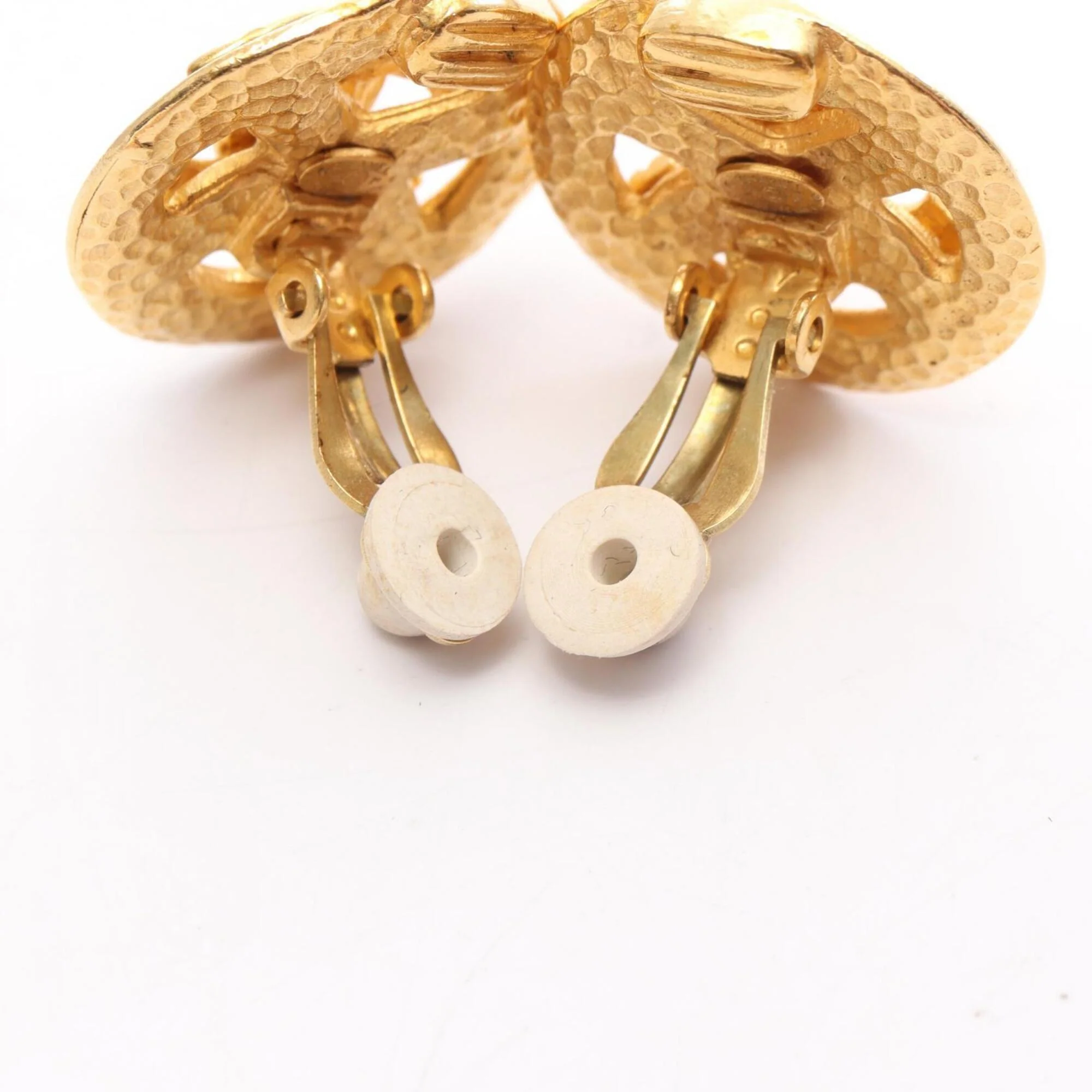 CC Logo Clip-On Earrings Metal Gold-Tone Metal - Image 6