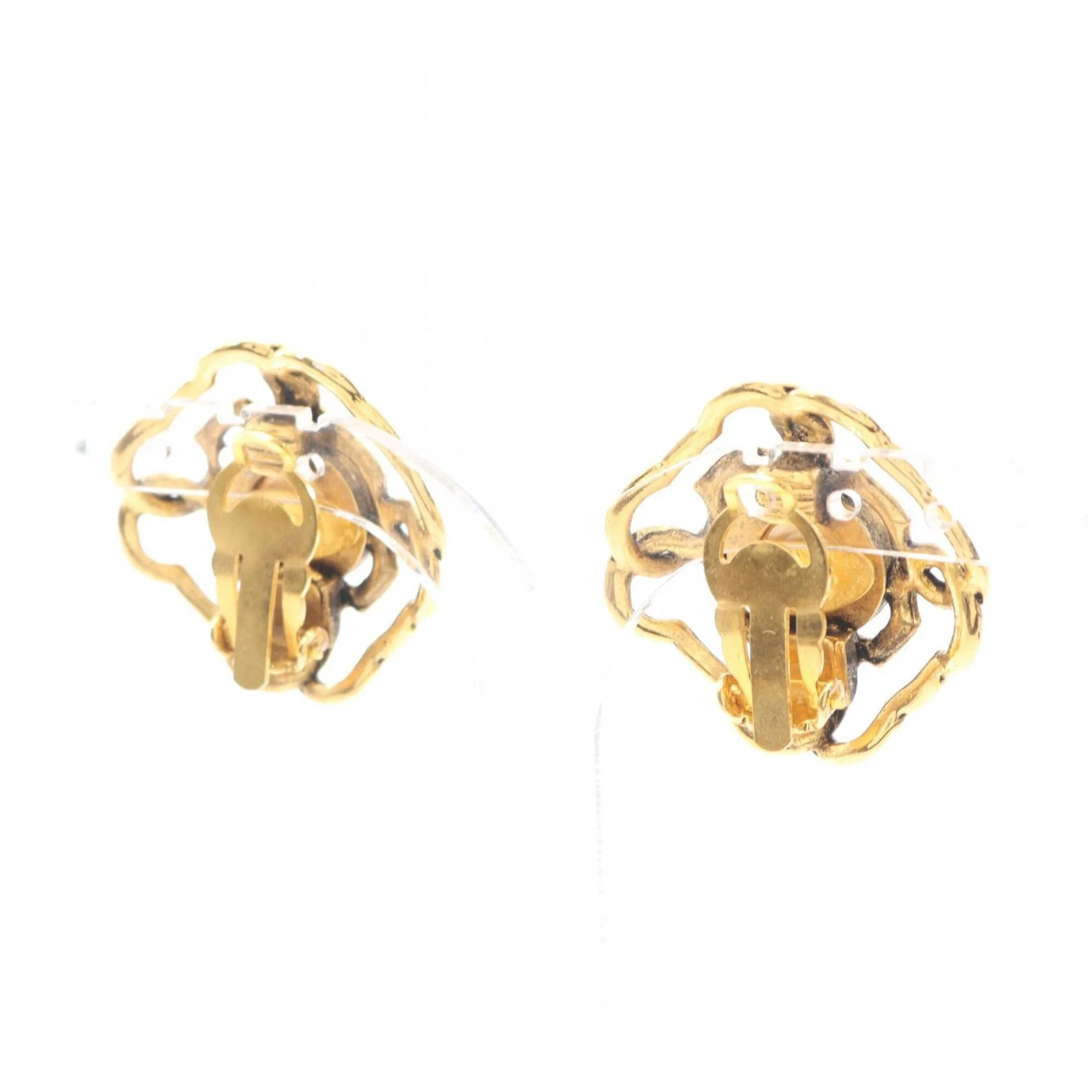 CC Logo Clip-On Earrings Metal Gold-Tone Metal - Image 2